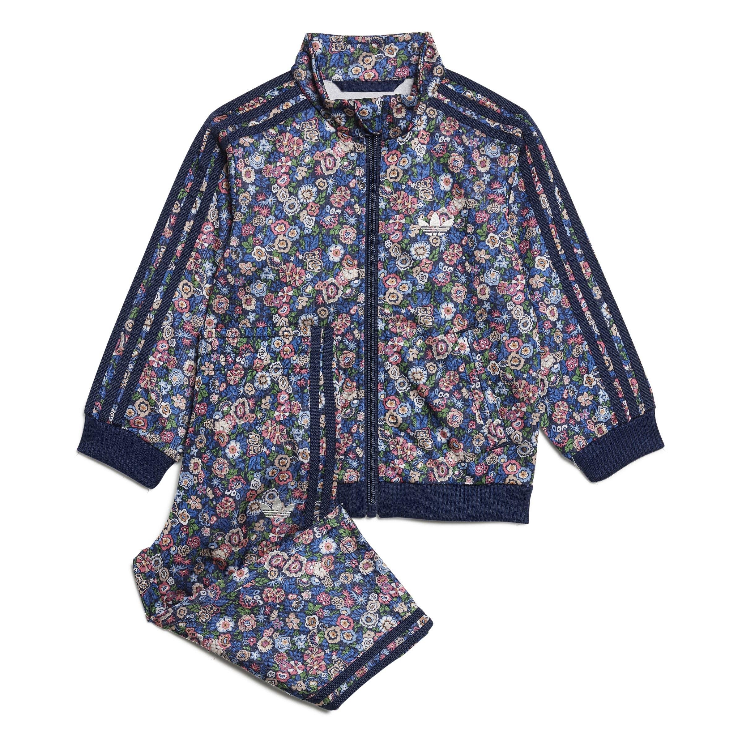 adidas Originals x Liberty London Infant Girls' Firebird Tracksuit -Blue/Multi