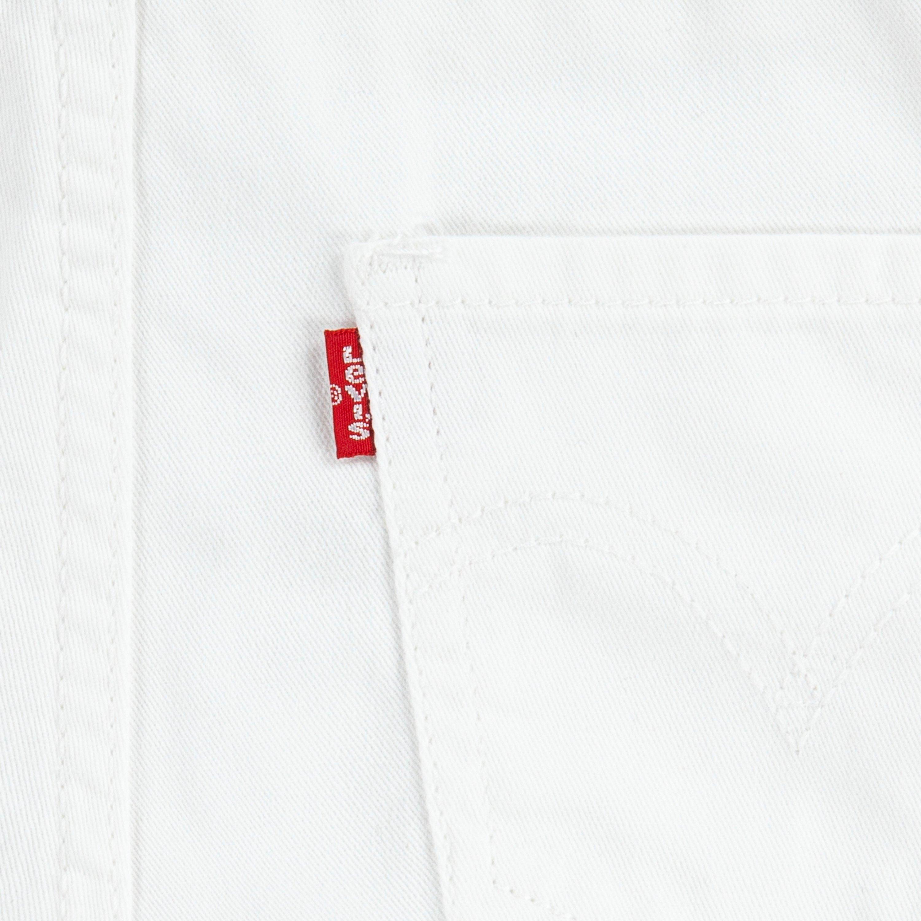 Levi's Little Girls' Knot Strap White Wash Denim Shortalls - WHITE Thumbnail View 5