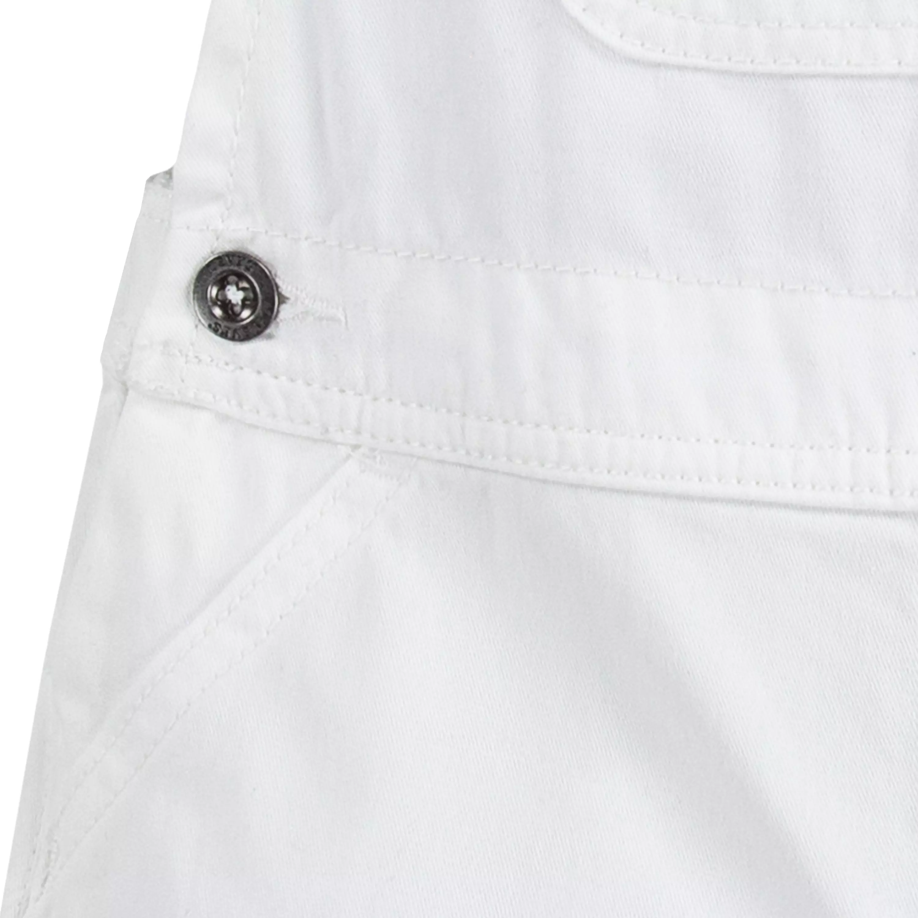 Levi's Little Girls' Knot Strap Wash Denim Shortalls - White - WHITE