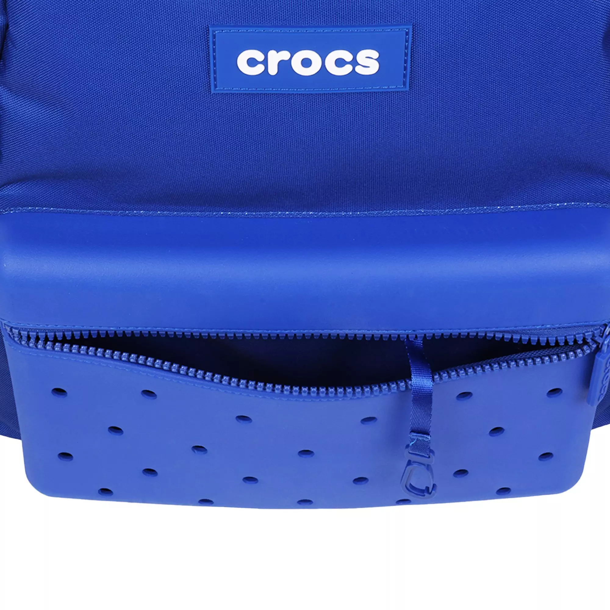 Crocs Lightweight Molded Front Storage Pocket Backpack - Blue Bolt - BLUE