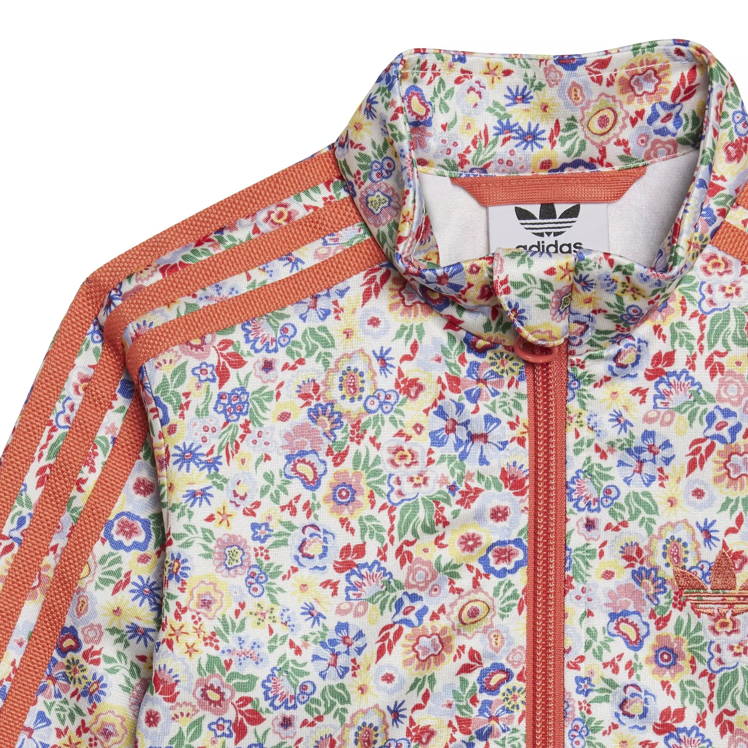 adidas Originals x Liberty London Infant Girls' Firebird Tracksuit -Peach/Multi - PEACH/MULTI