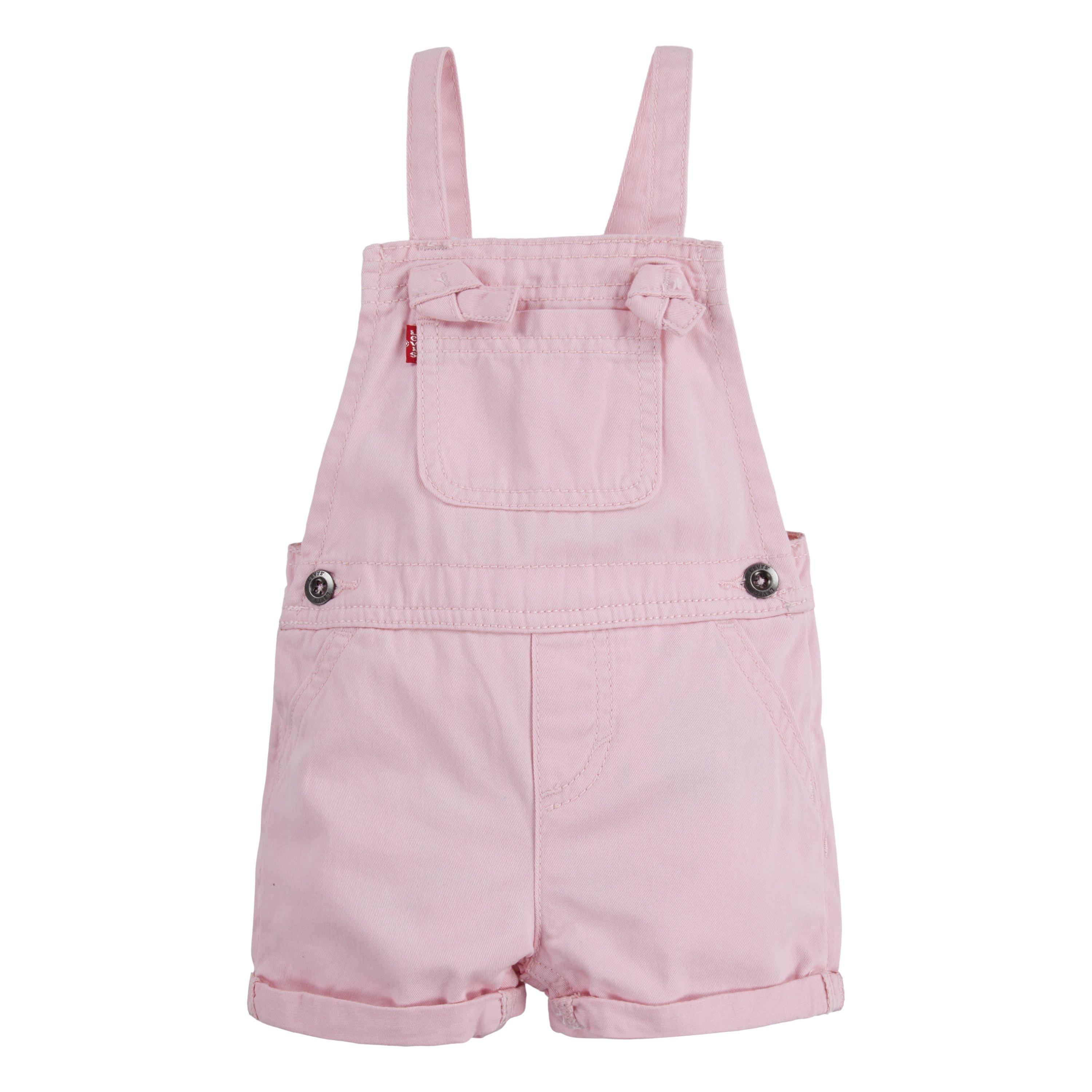 Levi's Knot Strap Infant Girls' Pink Wash Denim Shortalls