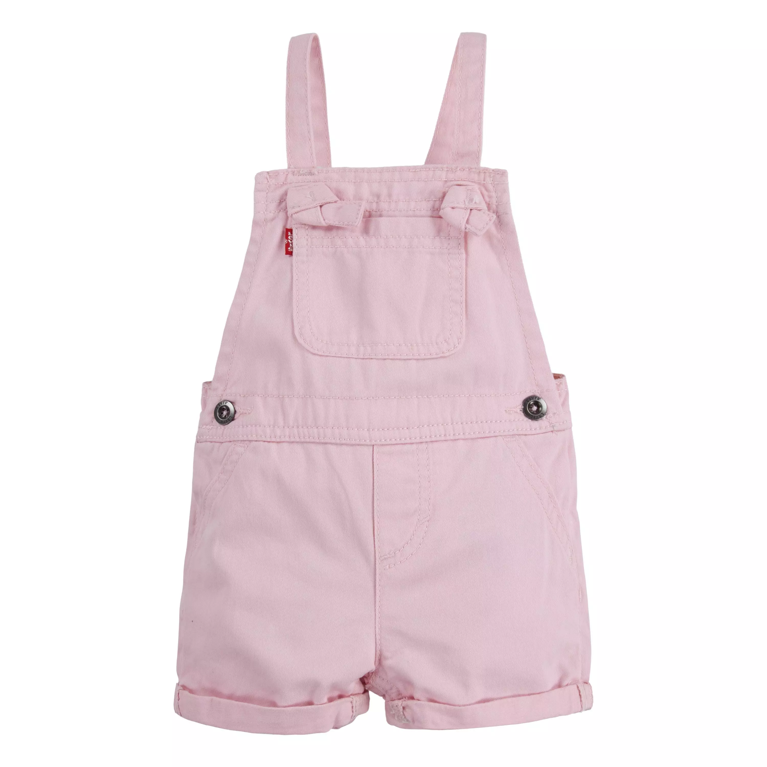 Levi's Infant Girls' Knot Strap Pink Wash Denim Shortalls - PINK