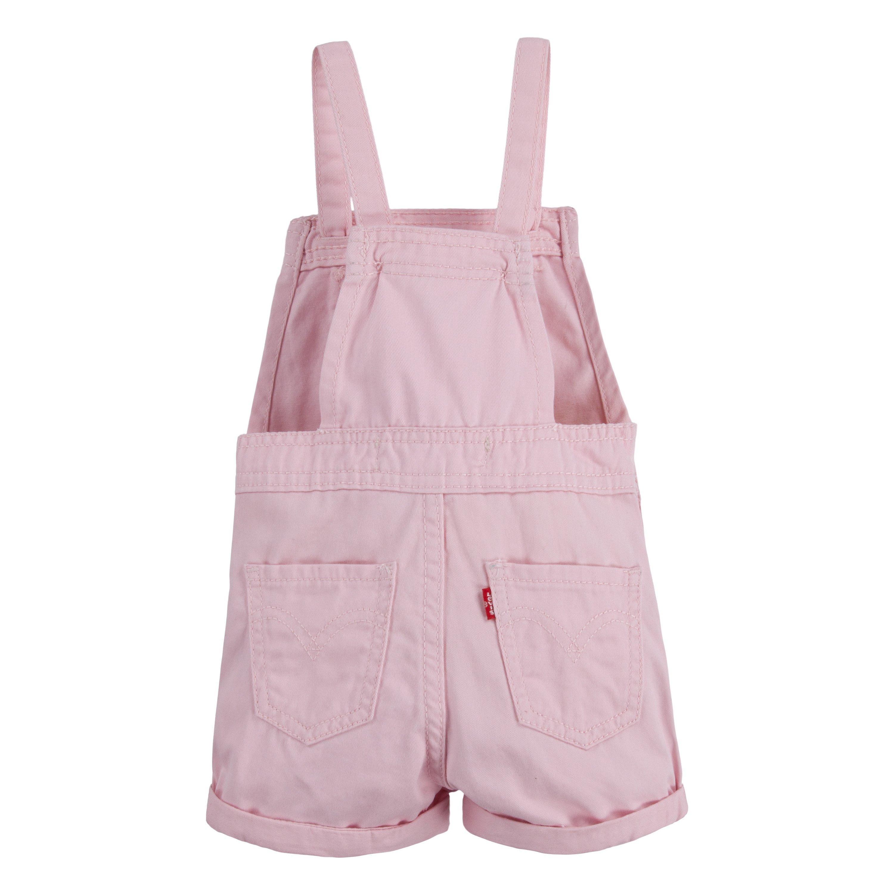 Levi's Knot Strap Infant Girls' Pink Wash Denim Shortalls