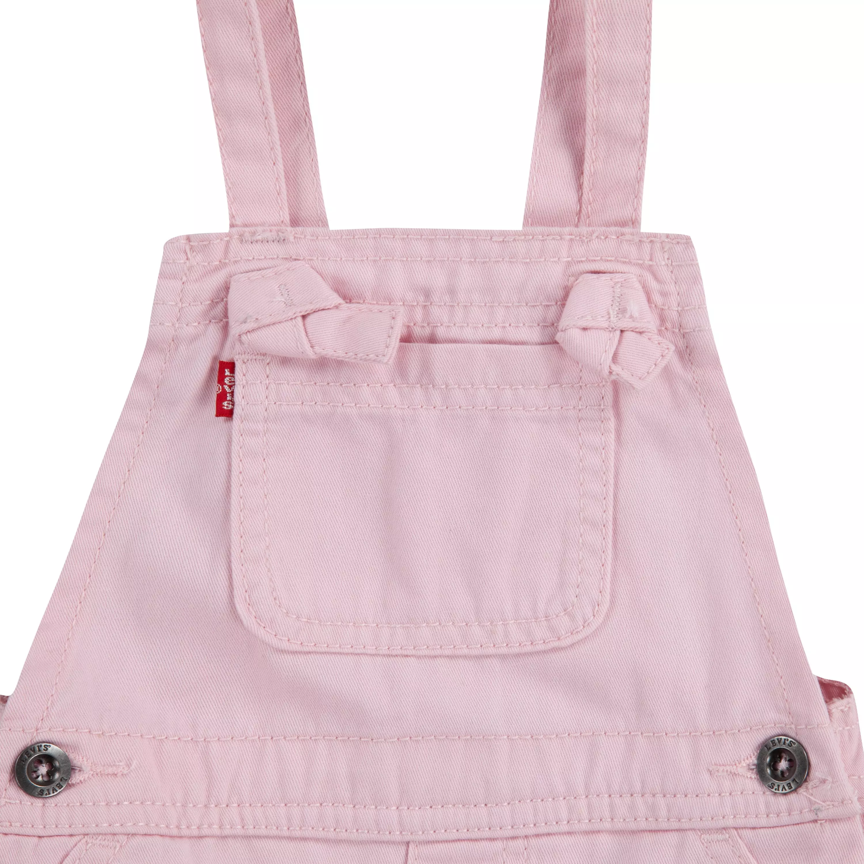 Levi's Infant Girls' Knot Strap Wash Denim Shortalls - Pink - PINK