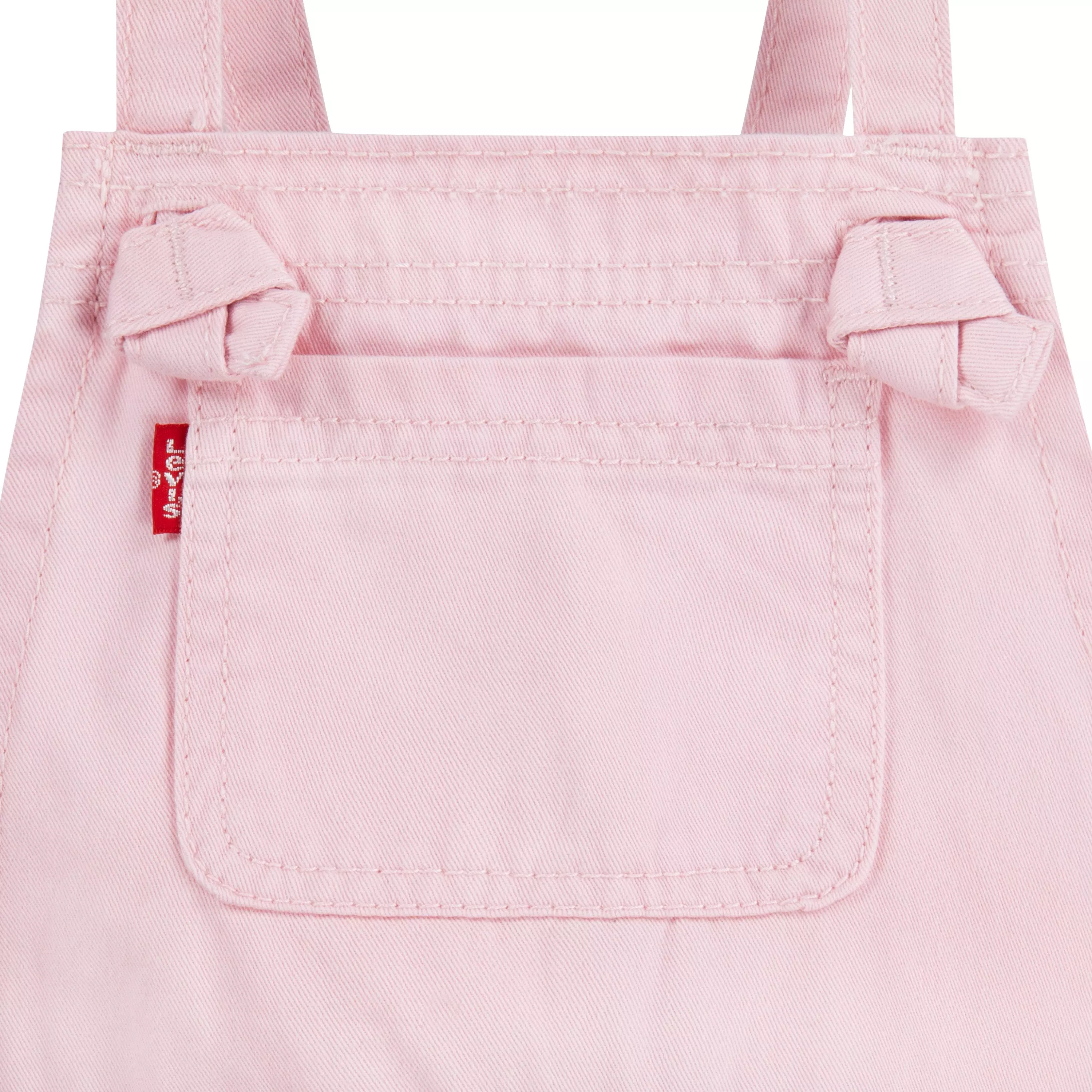 Levi's Toddler Girls' Knot Strap Pink Wash Denim Shortalls - PINK