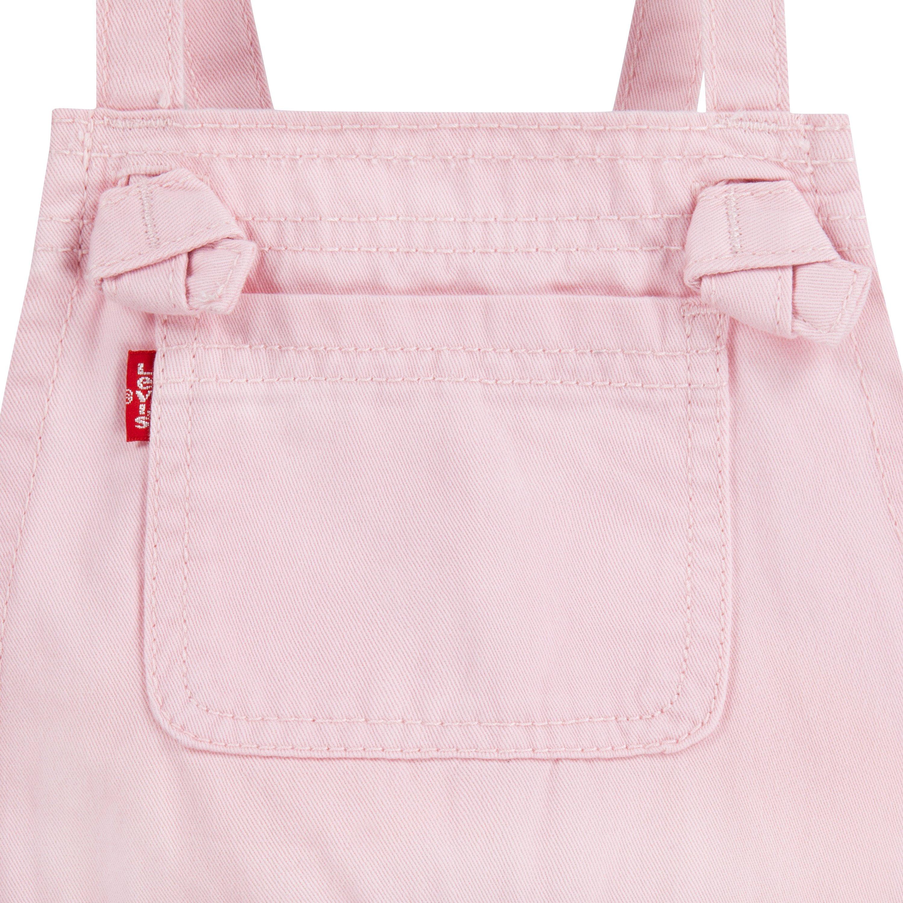 Levi's Knot Strap Toddler Girls' Pink Wash Denim Shortalls