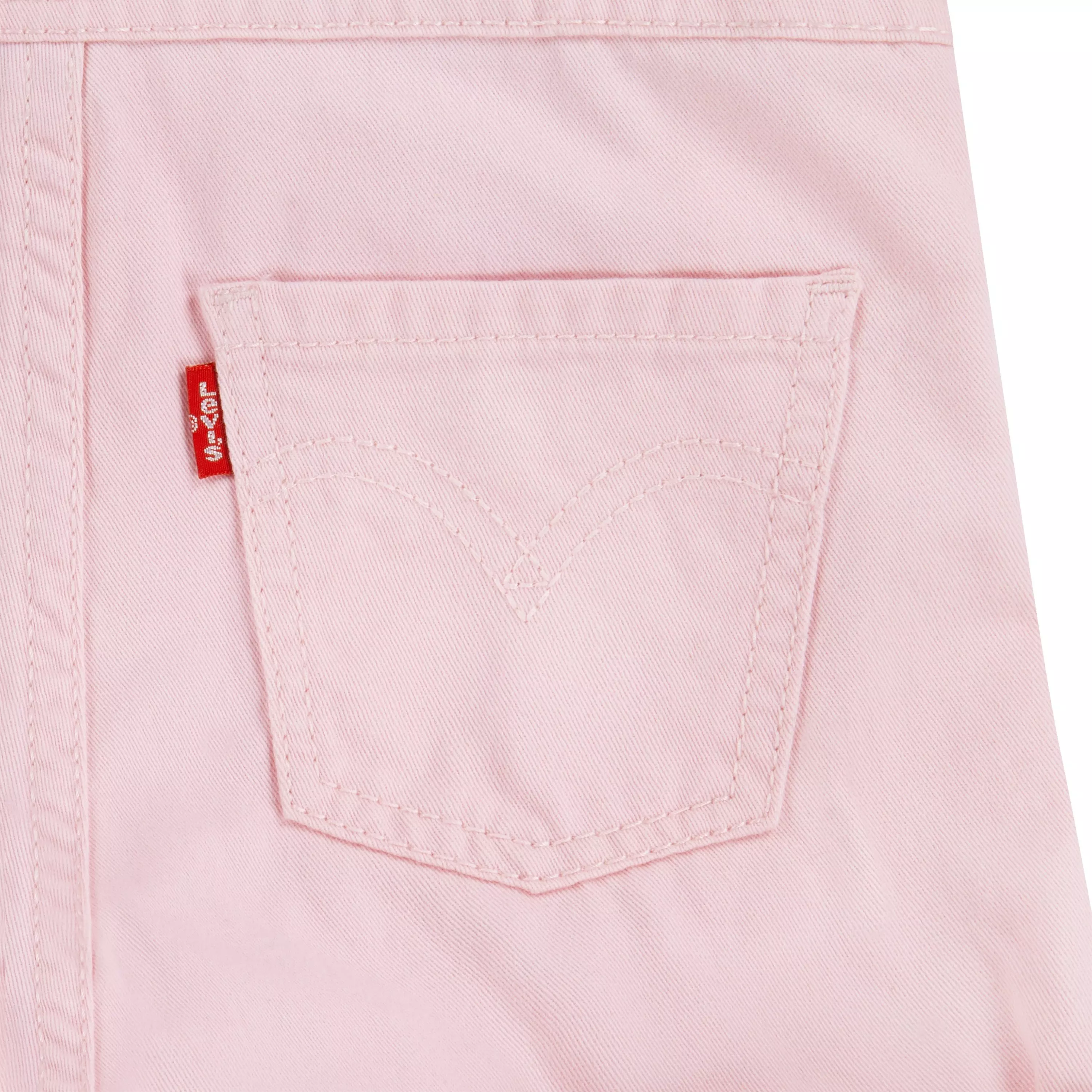 Levi's Toddler Girls' Knot Strap Pink Wash Denim Shortalls - PINK