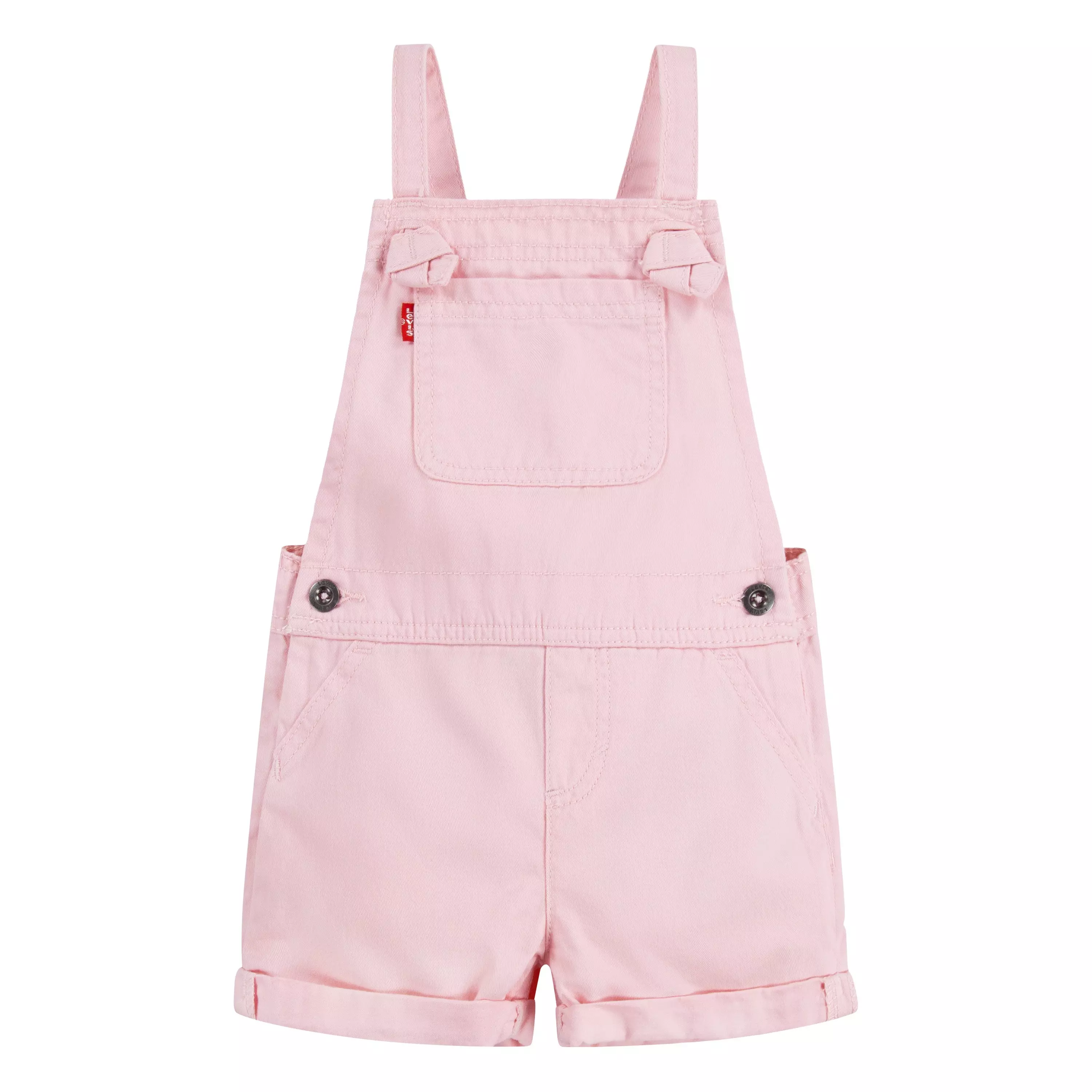 Levi's Toddler Girls' Knot Strap Pink Wash Denim Shortalls - PINK