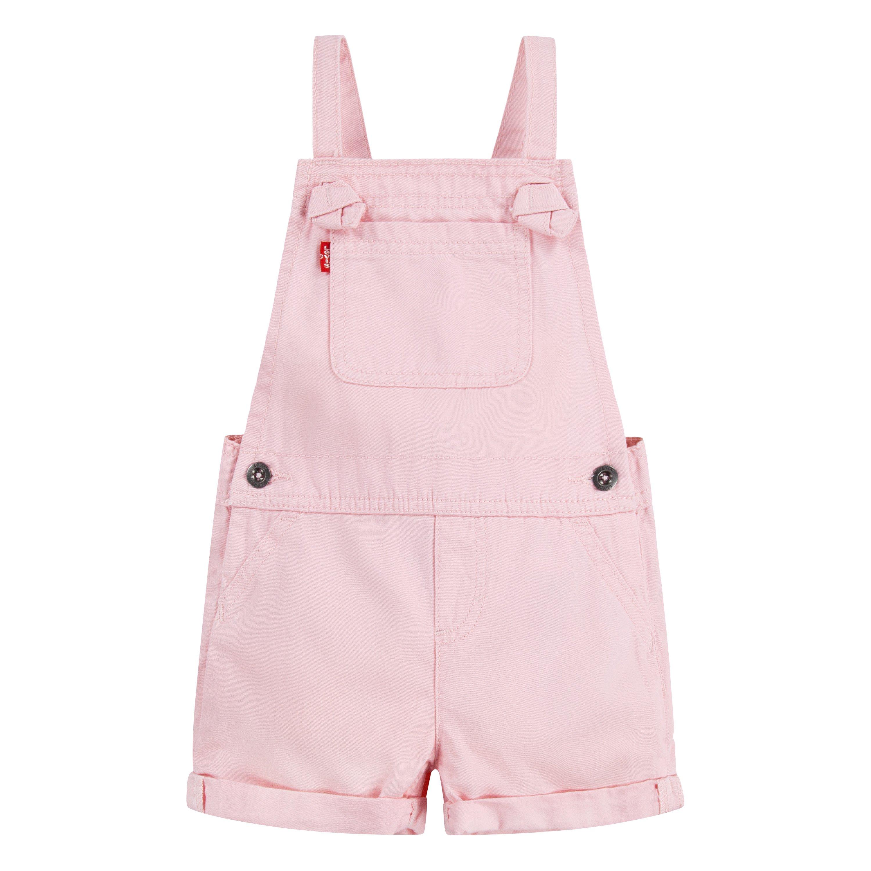 Levi's Knot Strap Toddler Girls' Pink Wash Denim Shortalls