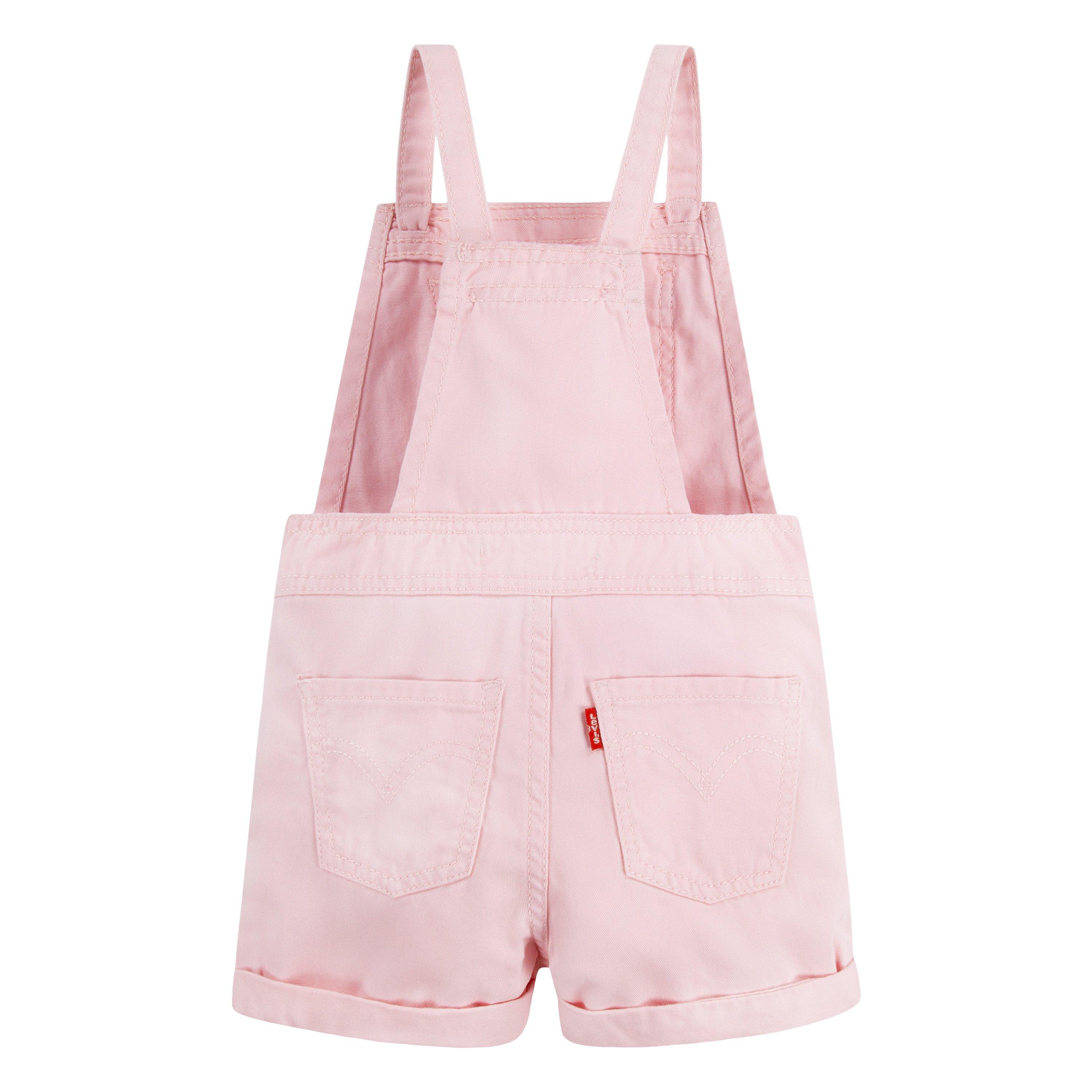 Levi's Knot Strap Toddler Girls' Pink Wash Denim Shortalls