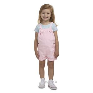 Levi's Toddler Girls' Knot Strap Pink Wash Denim Shortalls