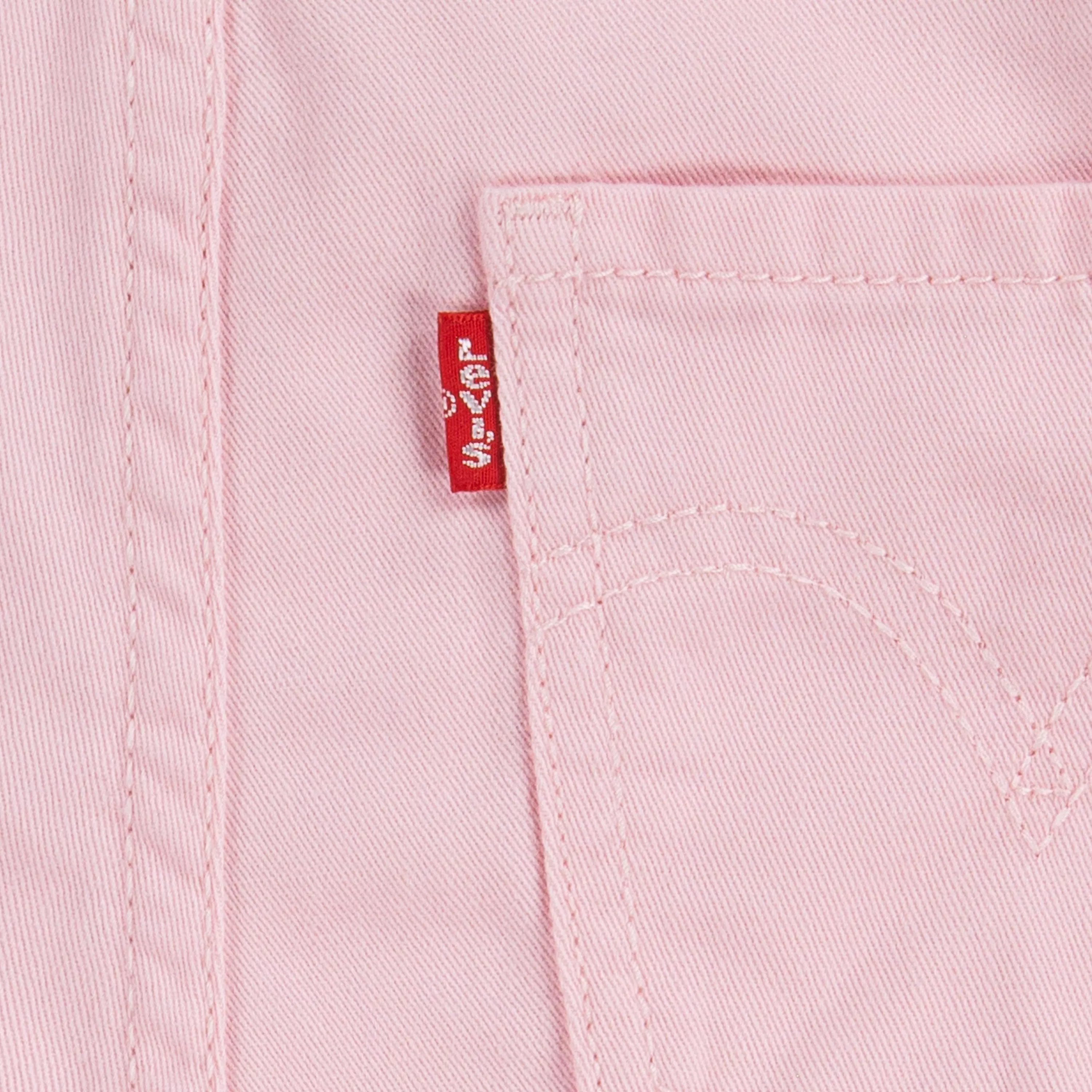Levi's Little Girls' Knot Strap Pink Wash Denim Shortalls - PINK