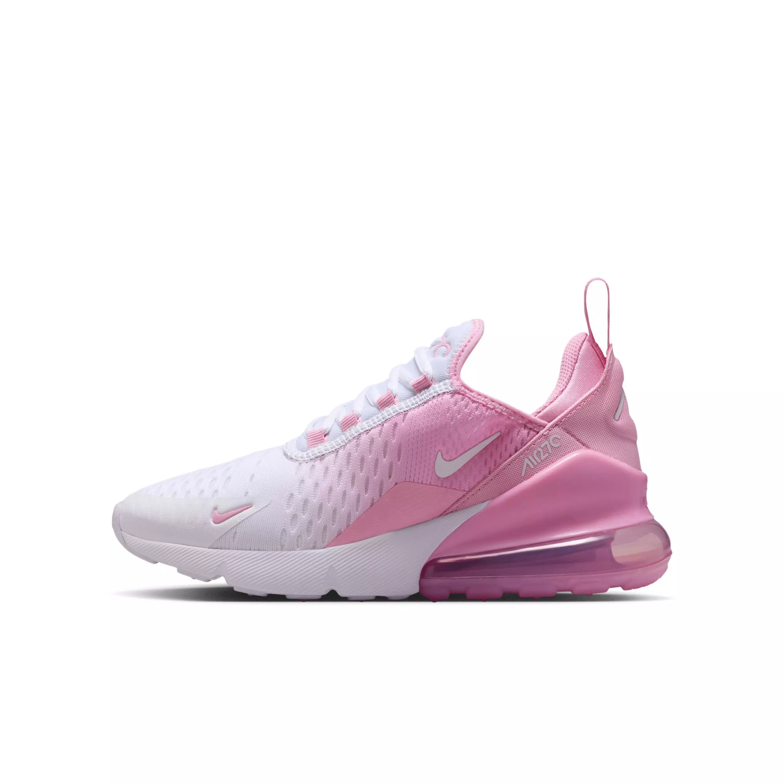 Nike Air Max 270 "Pink Rise/White" Grade School Girls' Shoe - PINK/WHITE