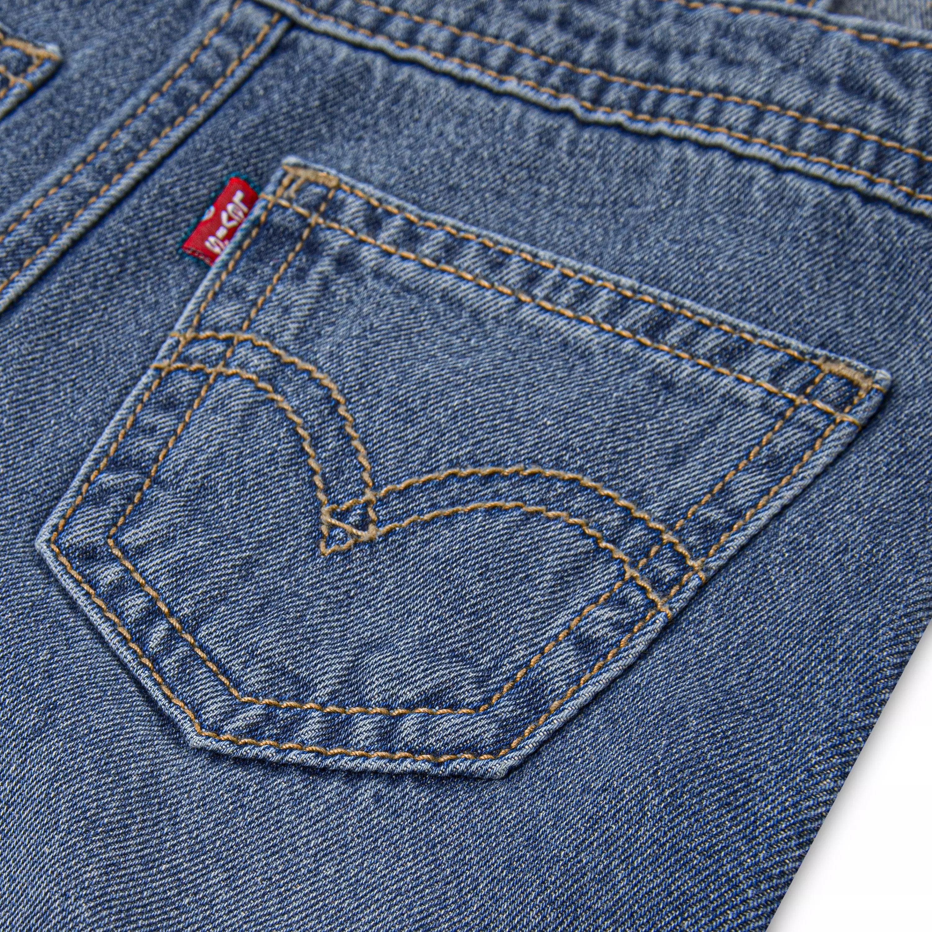 Levi's Infant Girls' Knot Strap Dark Blue Wash Denim Shortalls - BLUE