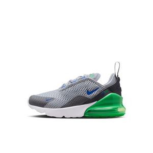 Nike Air Max 270 "Wolf Grey/Smoke Grey/Green Spark/Racer Blue" Preschool Boys' Shoe