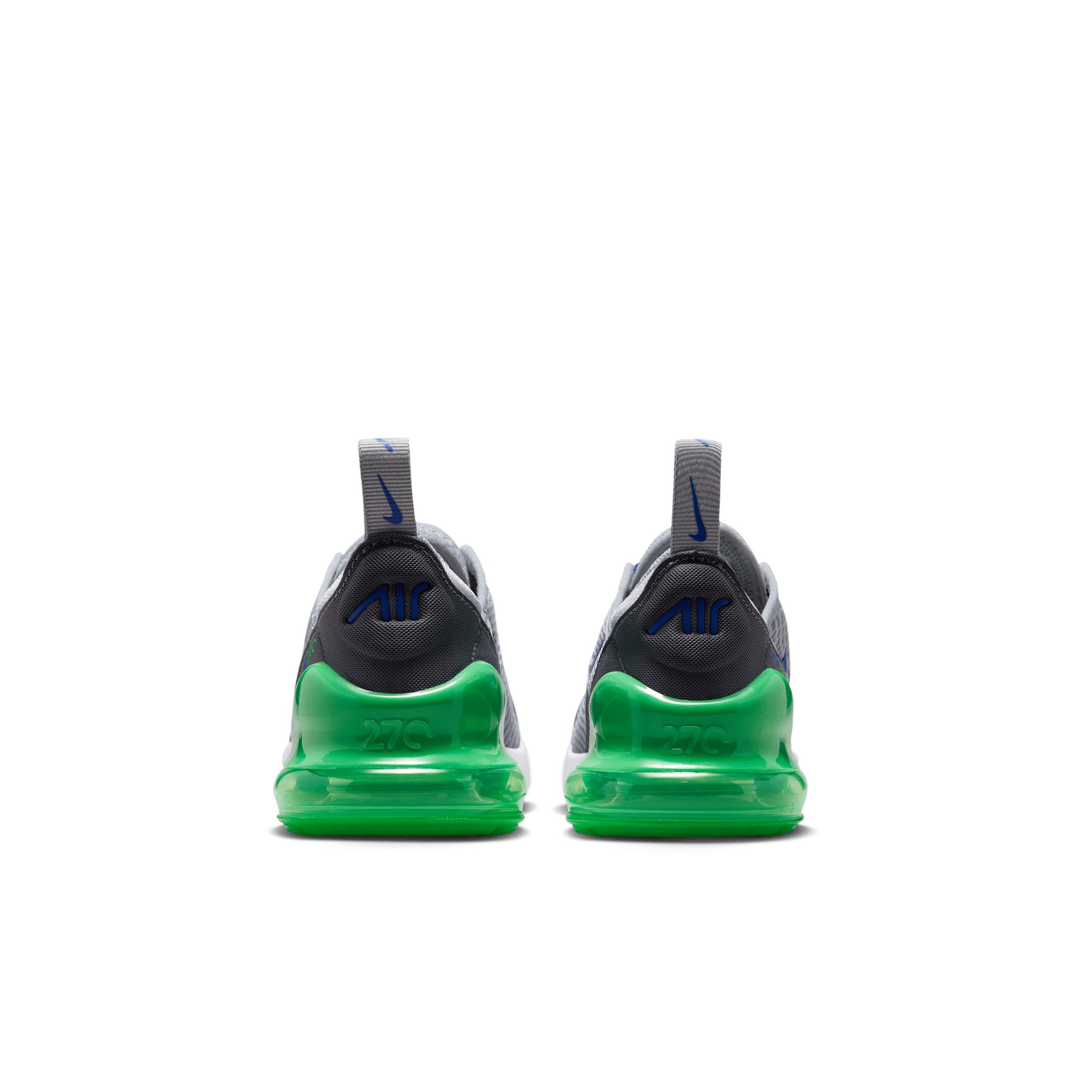 Nike Air Max 270 Preschool Boys' "Wolf Grey/Smoke Grey/Green Spark/Racer Blue" Shoe