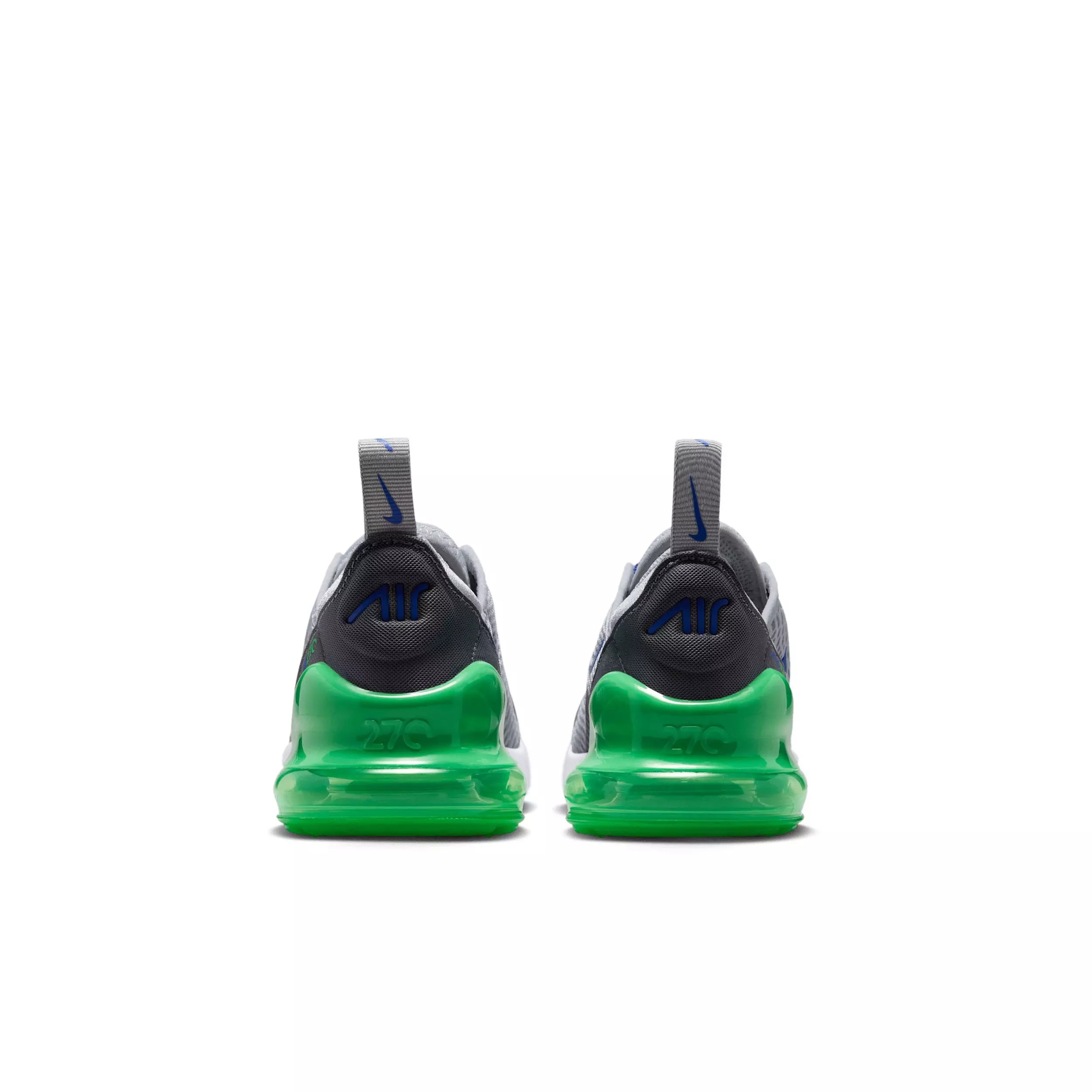 Nike Air Max 270 "Wolf Grey/Smoke Grey/Green Spark/Racer Blue" Preschool Boys' Shoe - GREY/GREY/GREEN/BLUE