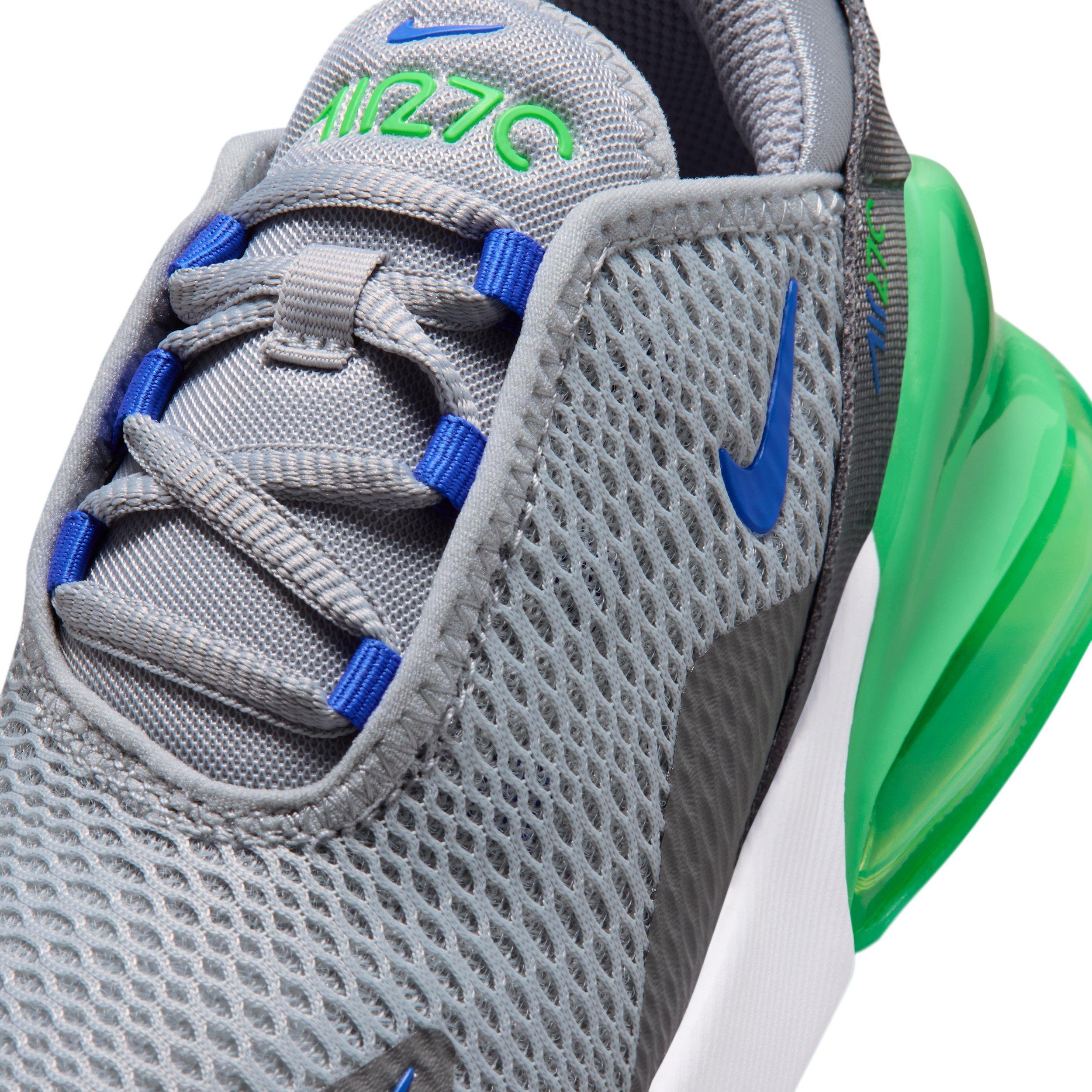 Nike Air Max 270 Preschool Boys' "Wolf Grey/Smoke Grey/Green Spark/Racer Blue" Shoe