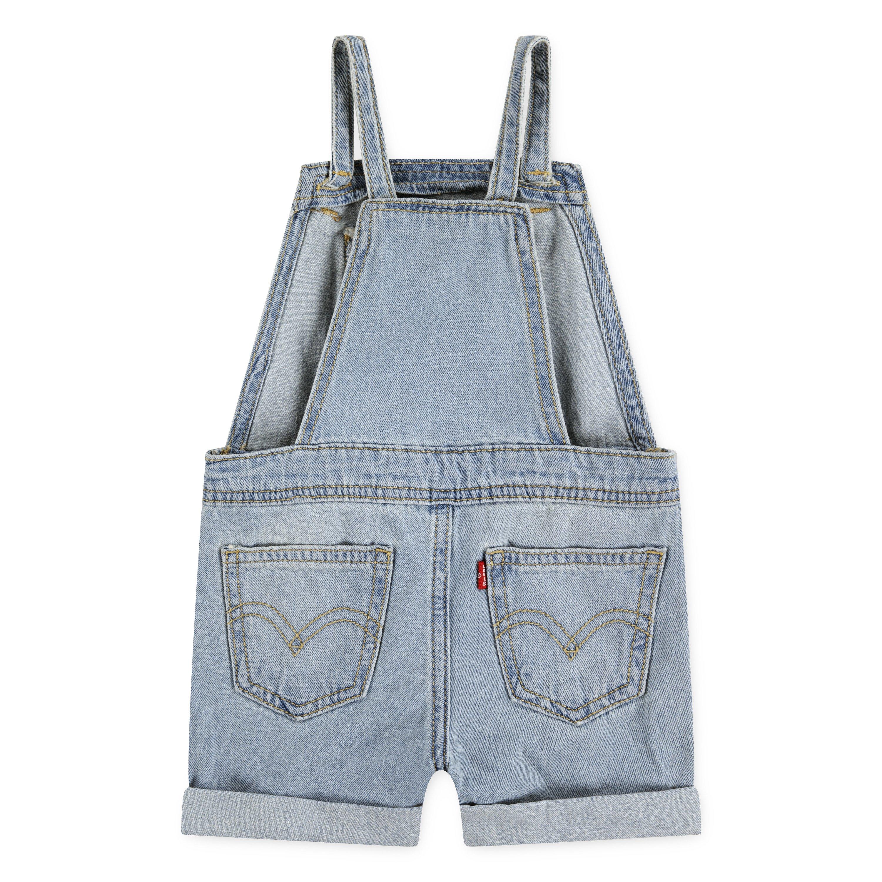 Levi's Knot Strap Infant Girls' Light Blue Wash Denim Shortalls