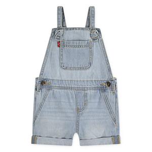Levi's Infant Girls' Knot Strap Light Blue Wash Denim Shortalls