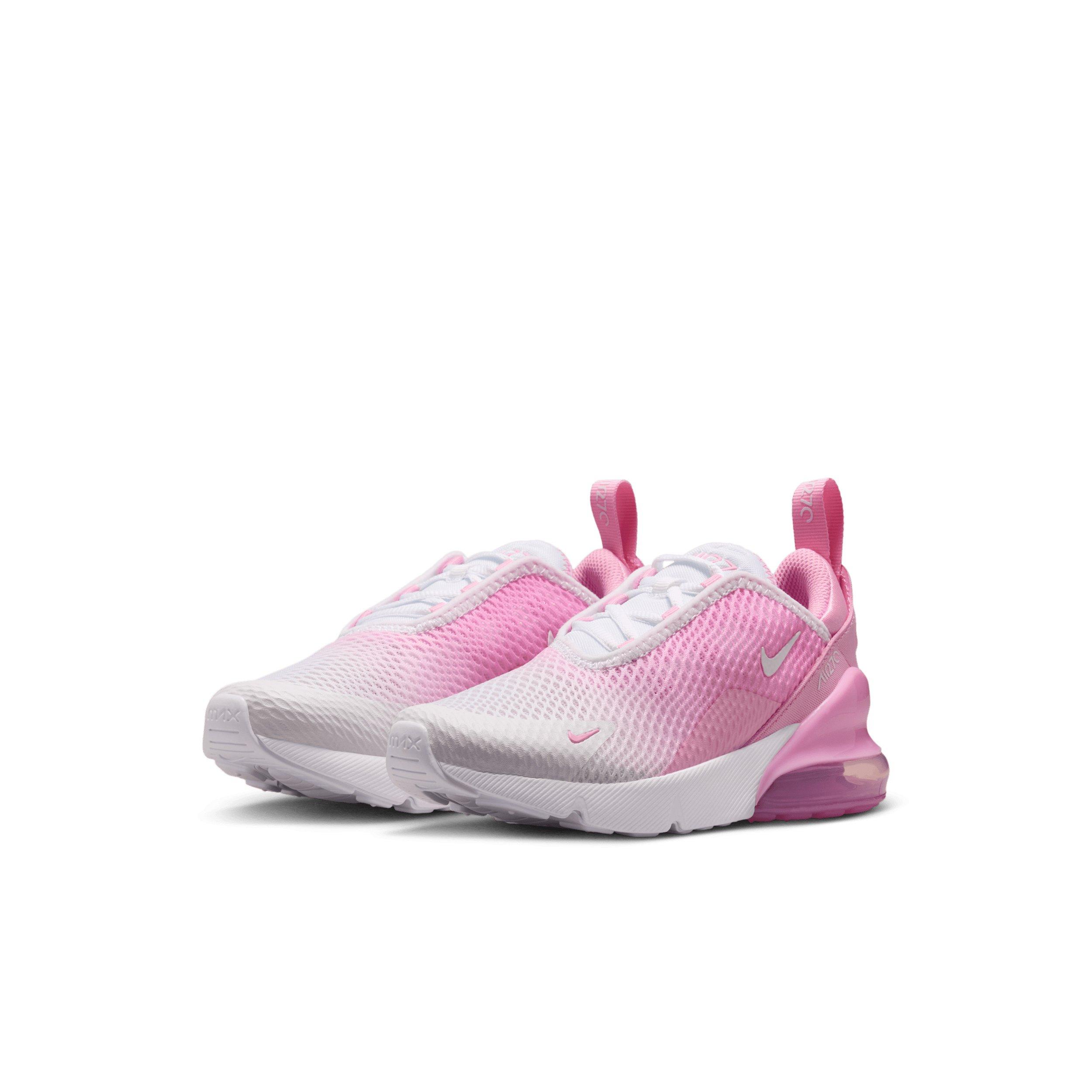 Nike Air Max 270 "Pink Rise/White" Preschool Girls' Shoe - PINK/WHITE Thumbnail View 3