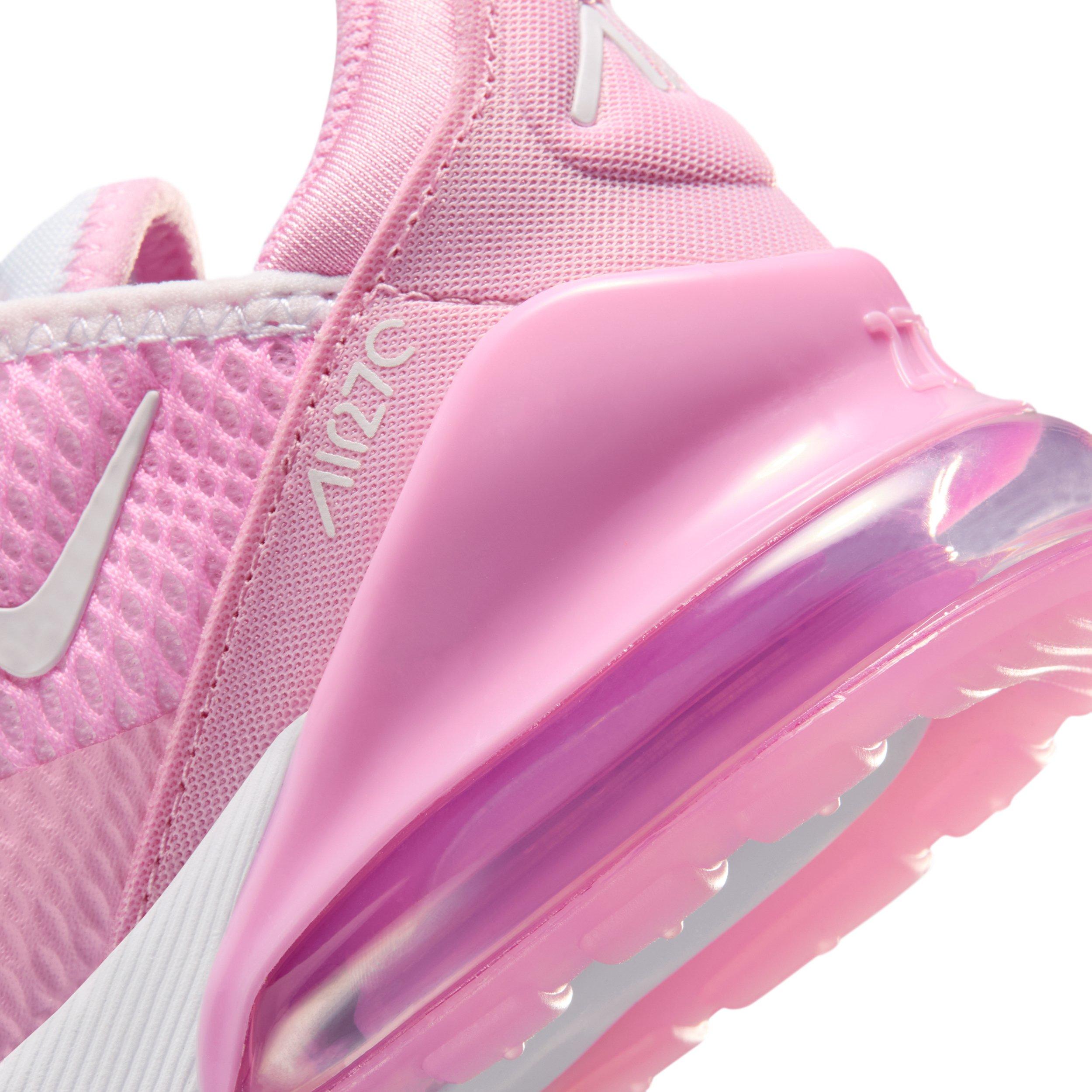 Nike Air Max 270 "Pink Rise/White" Preschool Girls' Shoe - PINK/WHITE Thumbnail View 8