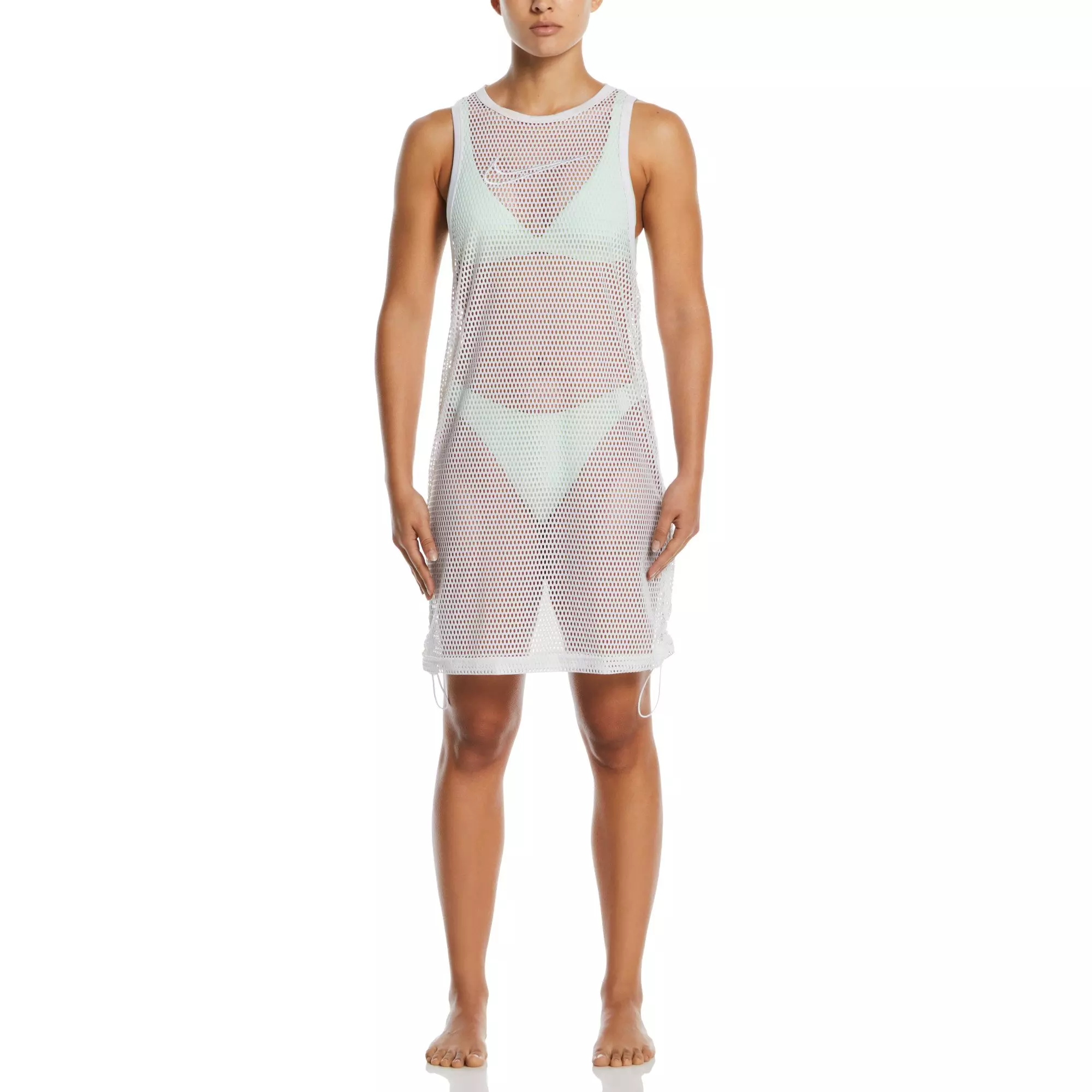Nike Women's Swim Mesh Cover-Up Dress - WHITE