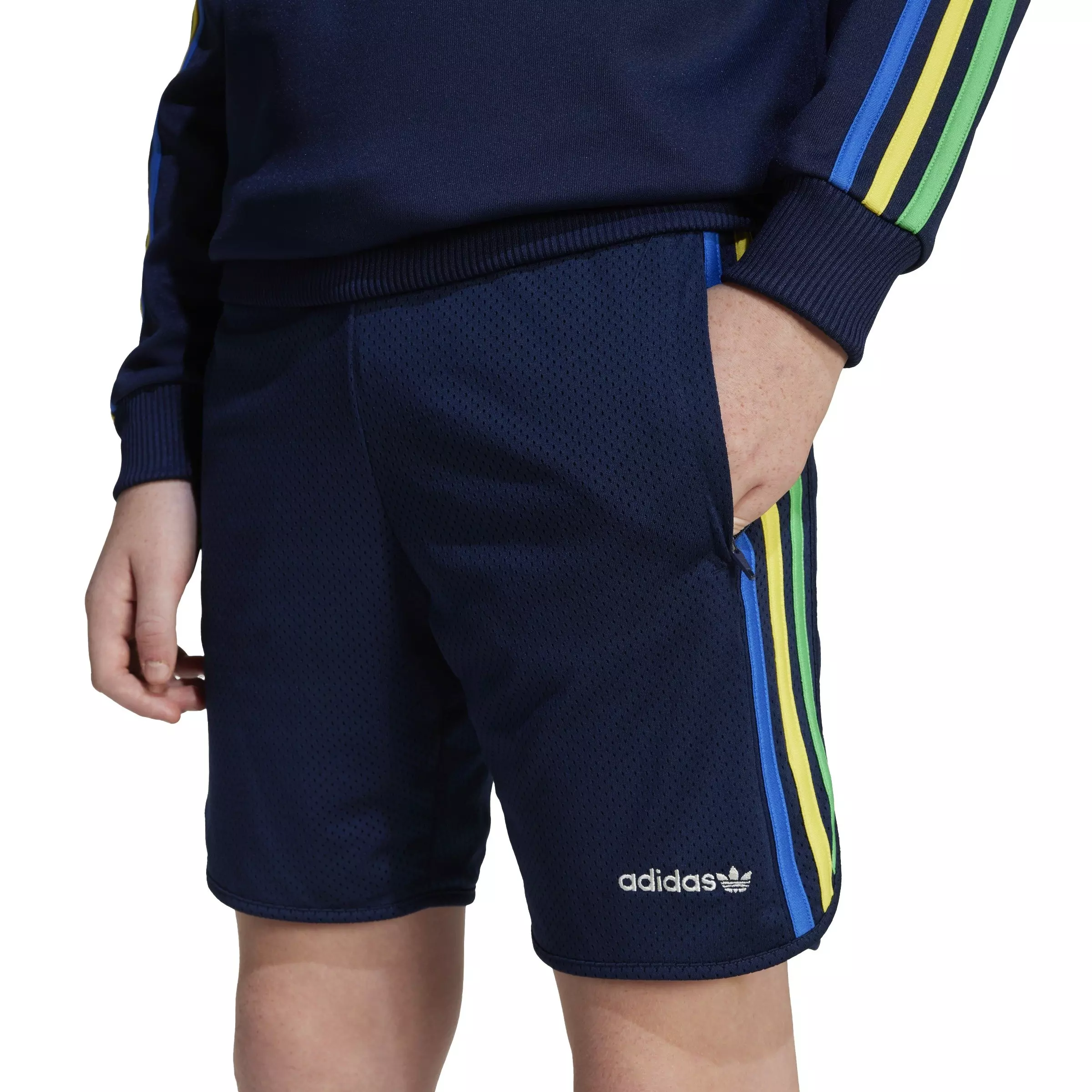 adidas Originals Big Kids' Retro Shorts - Blue - BLUE