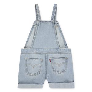 Levi's Toddler Girls' Knot Strap Light Blue Wash Denim Shortalls