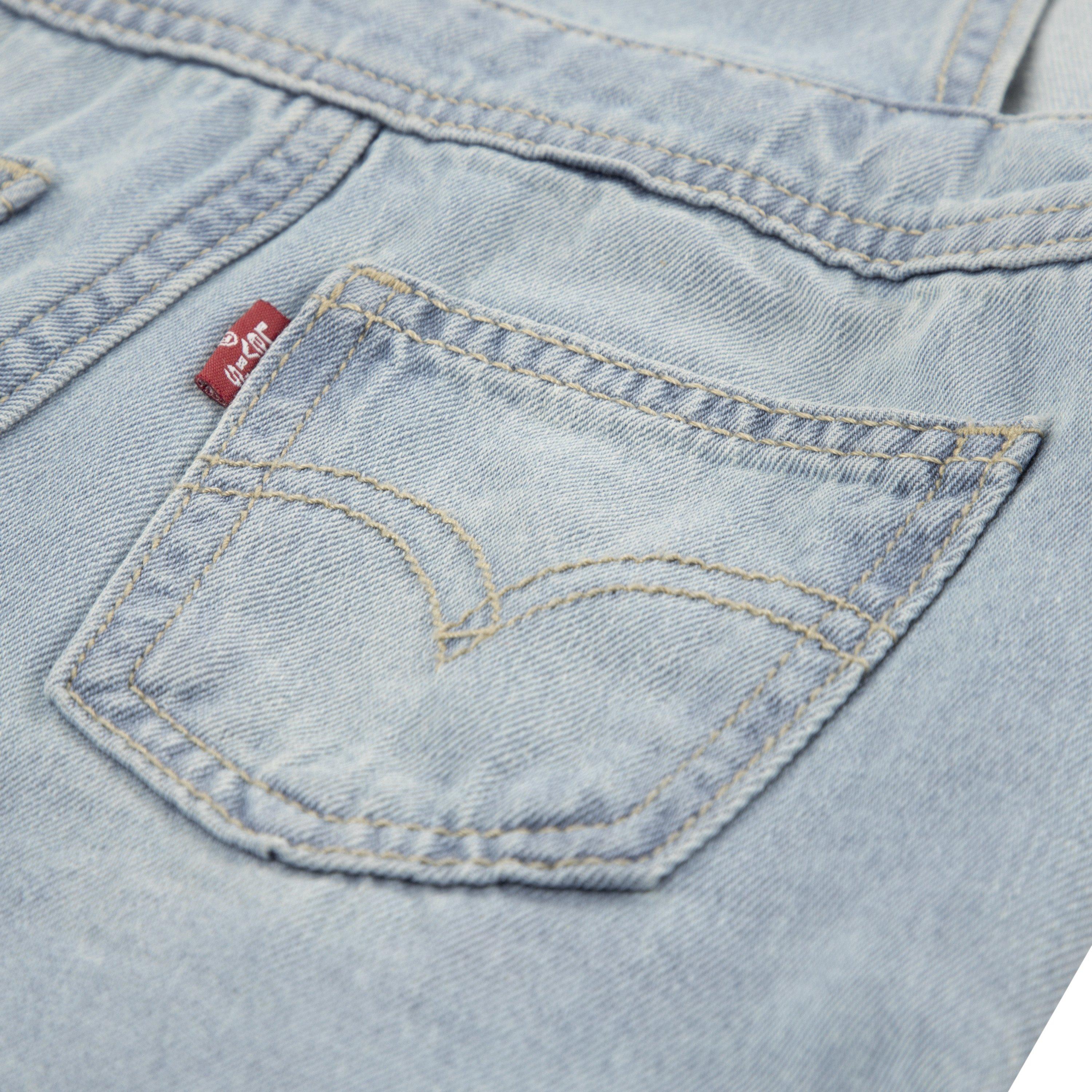Levi's Knot Strap Toddler Girls' Light Blue Wash Denim Shortalls