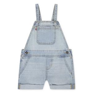 Levi's Toddler Girls' Knot Strap Light Blue Wash Denim Shortalls