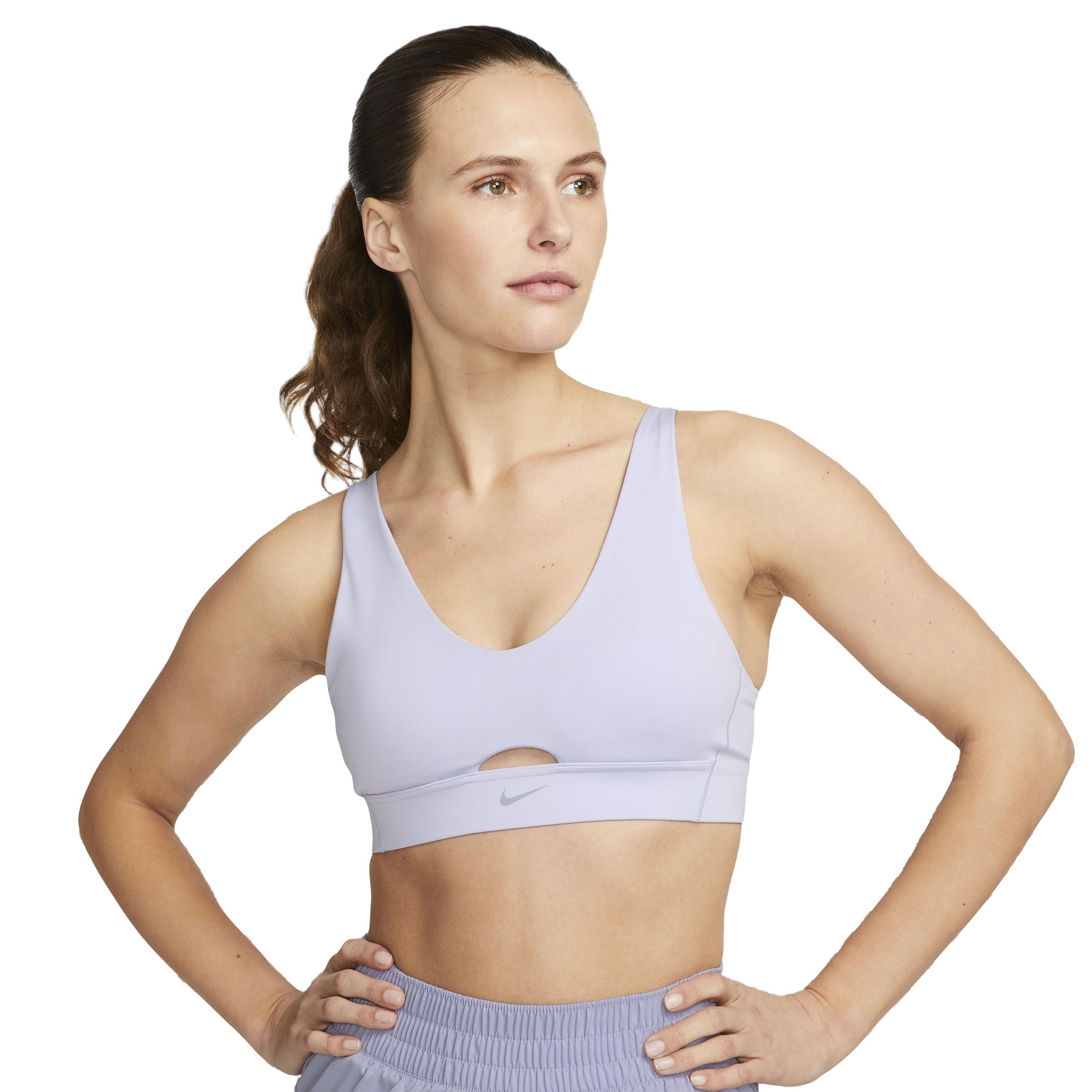 Nike Indy Luxe Womens Light Support 1 Piece Pad Convertible Sports Bra  White XS for sale online