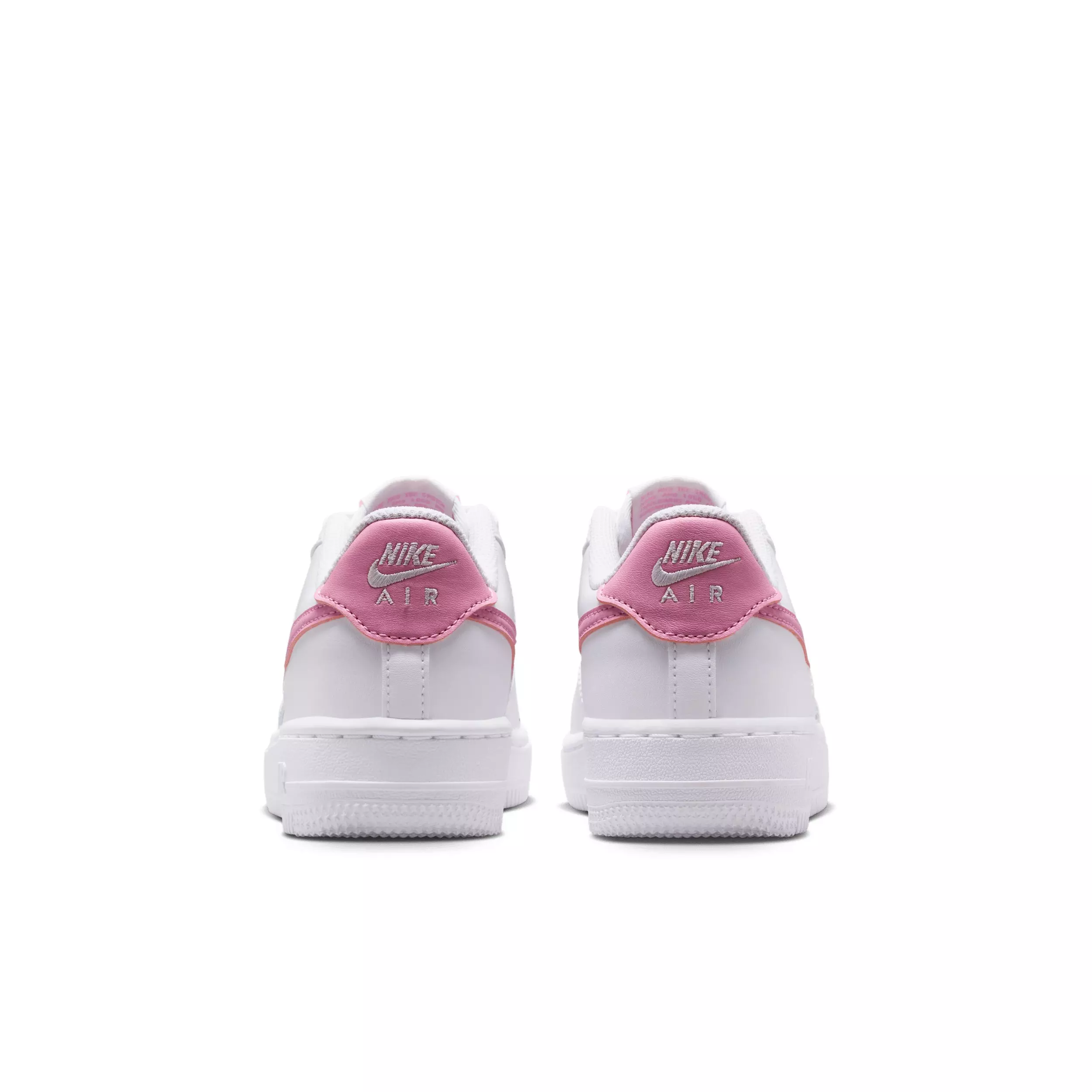 Nike Air Force 1 "White/White/Pink Rise" Grade School Girls' Shoe - WHITE/WHITE/PINK