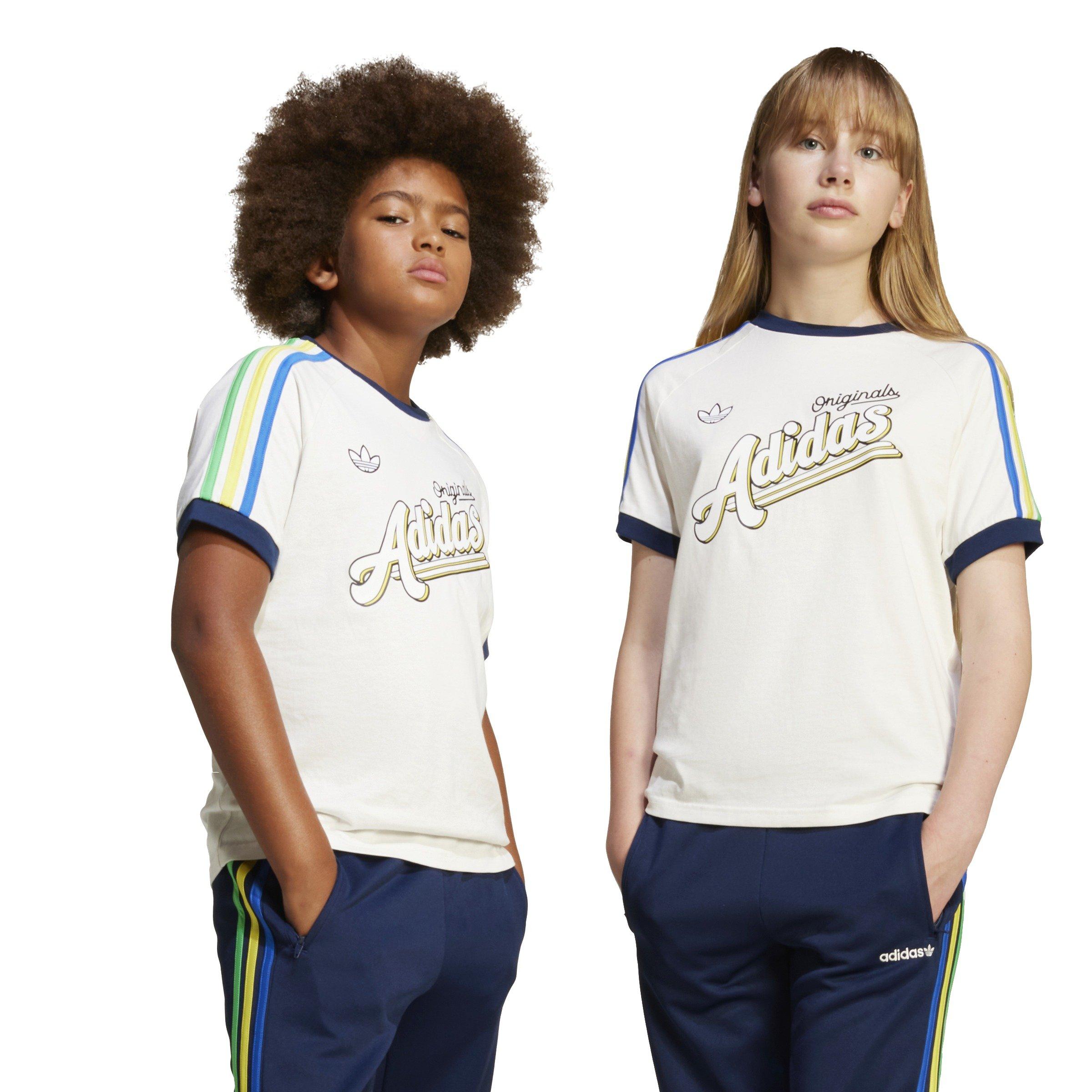 adidas Originals 3-Stripes Big Kids' White T-Shirt