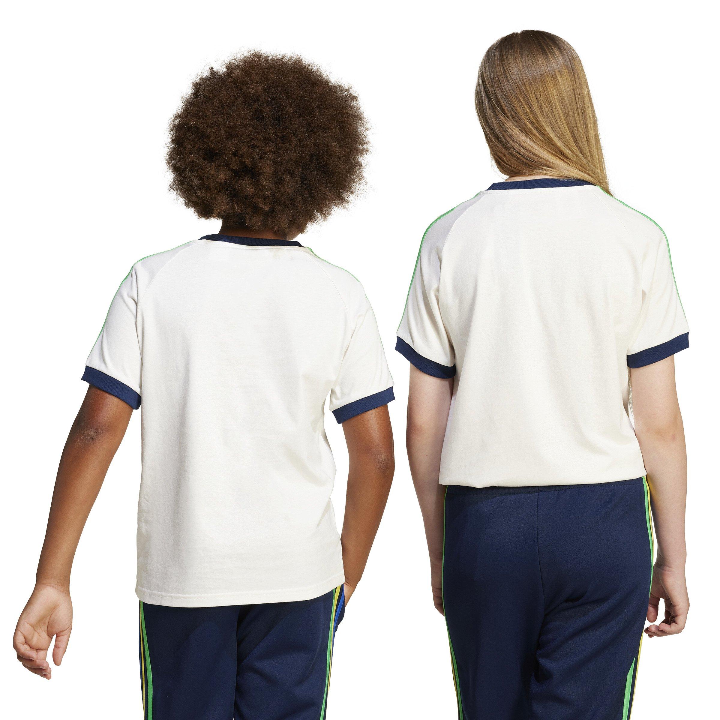 adidas Originals 3-Stripes Big Kids' White T-Shirt