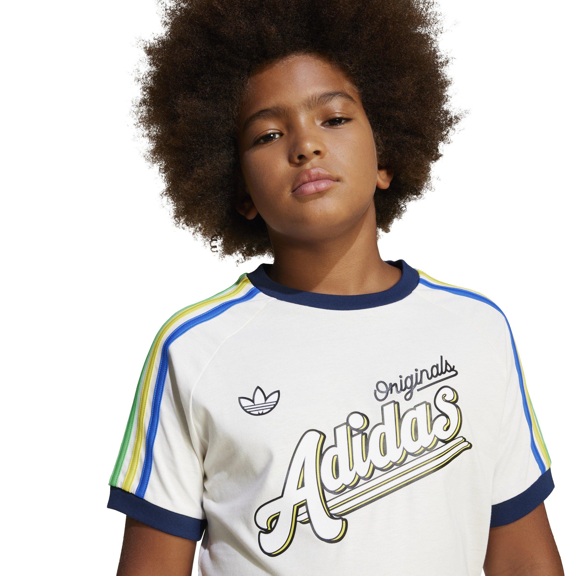 adidas Originals 3-Stripes Big Kids' White T-Shirt