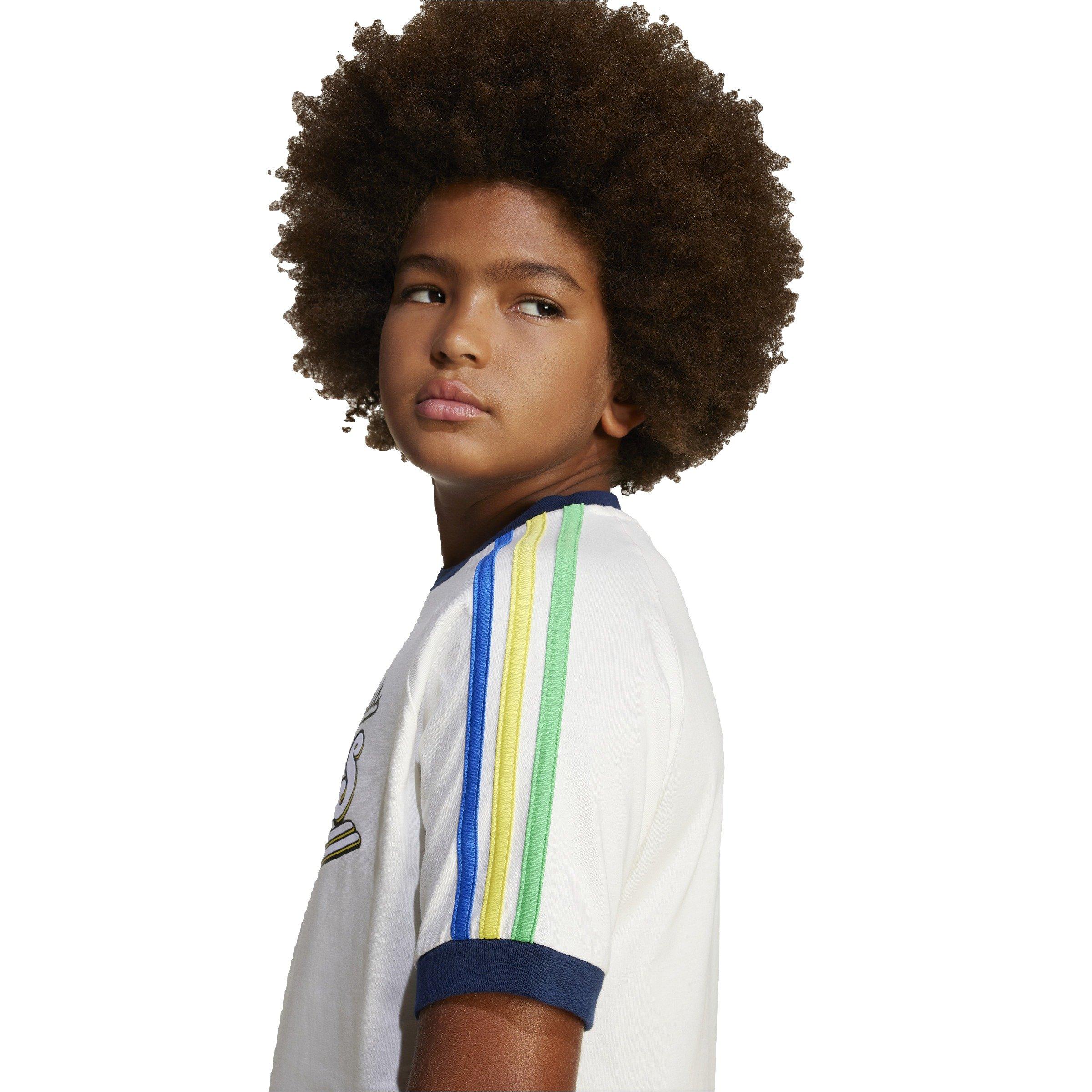 adidas Originals 3-Stripes Big Kids' White T-Shirt