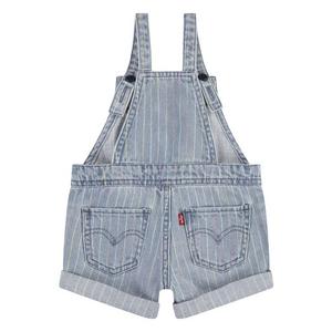 Levi's Infant Girls' Knot Strap Pinstripe Blue Wash Denim Shortalls