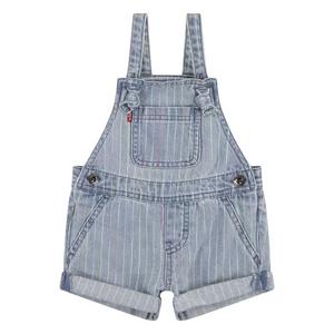 Levi's Infant Girls' Knot Strap Pinstripe Blue Wash Denim Shortalls