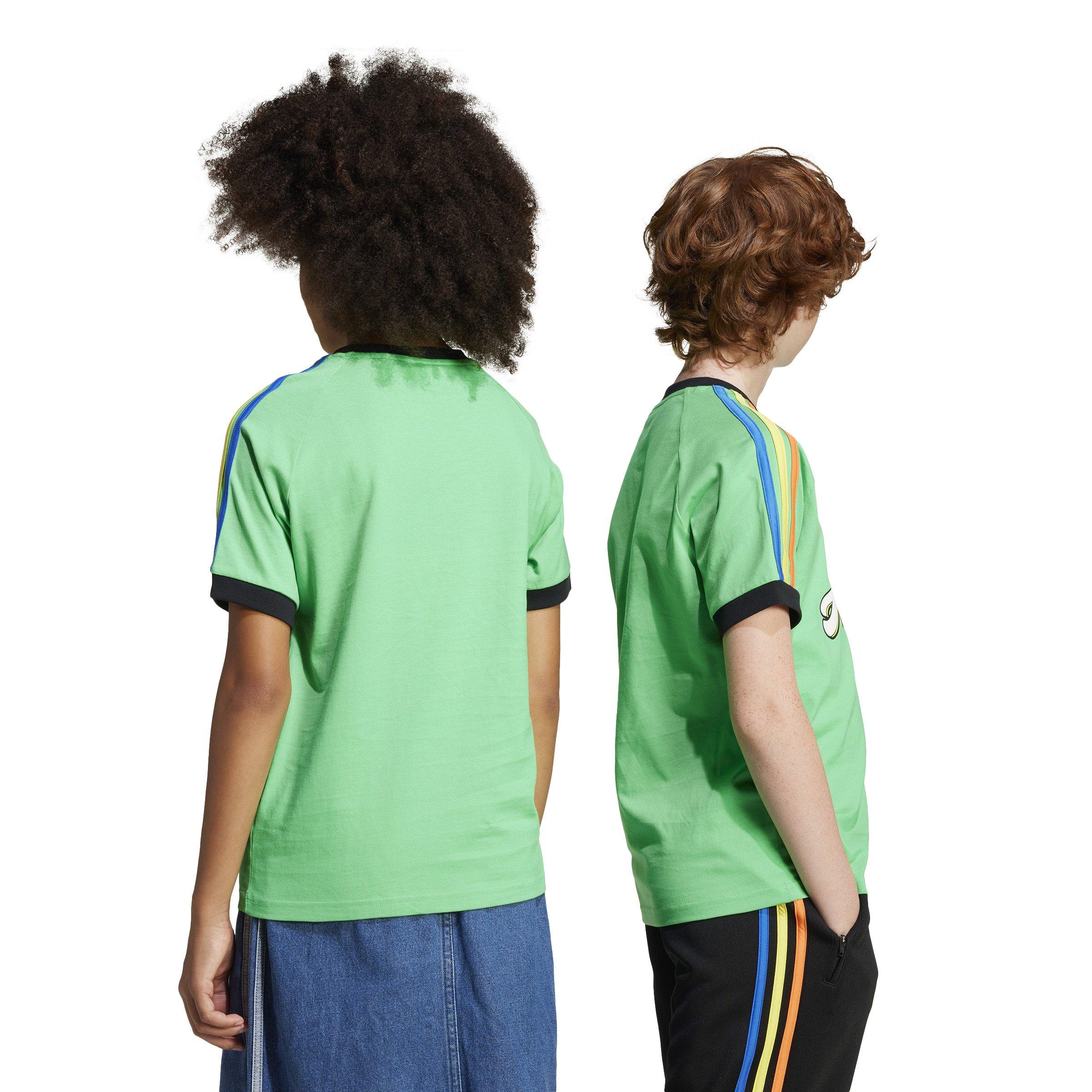 adidas Originals 3-Stripes Big Kids' Green T-Shirt
