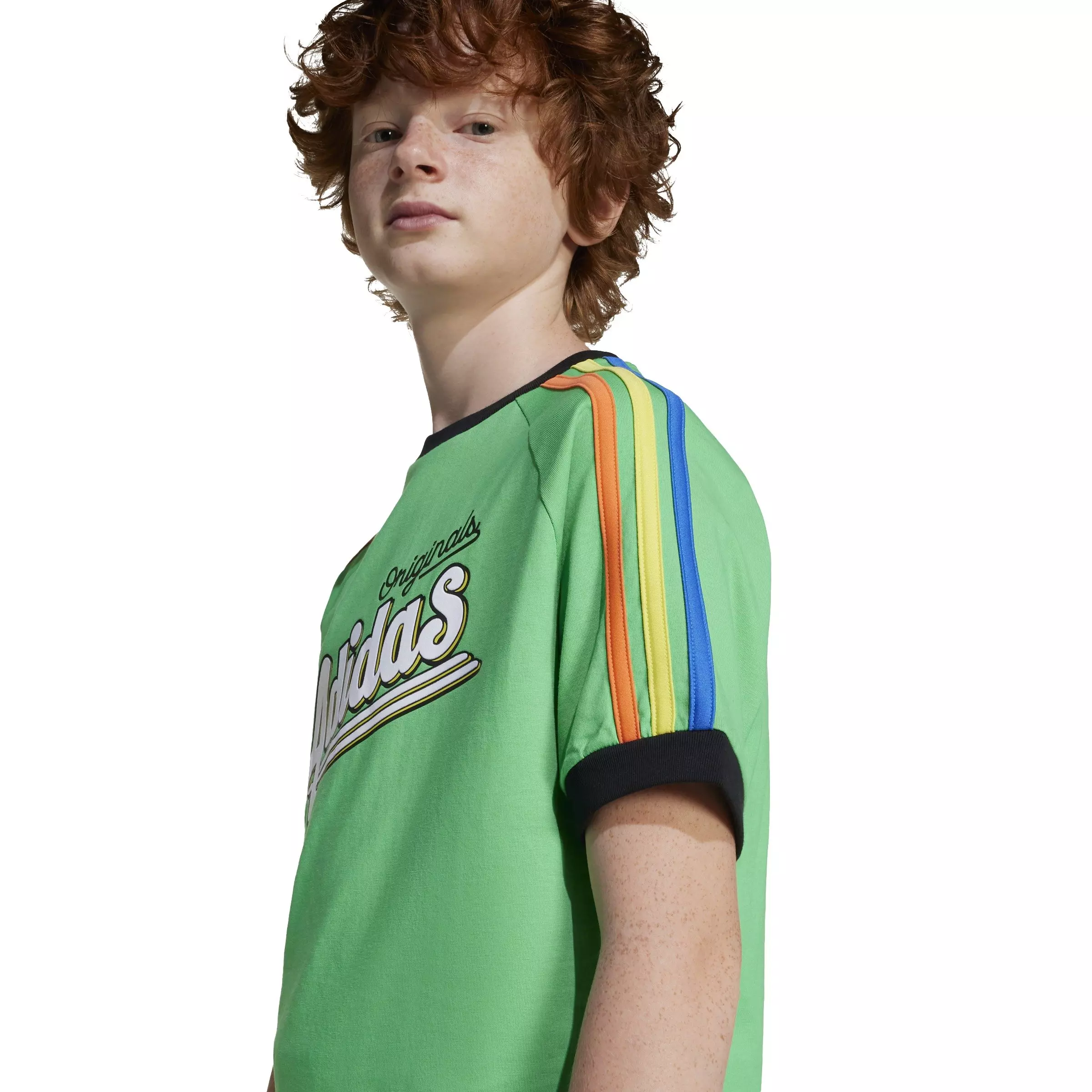 adidas Originals Big Kids' 3-Stripes T-Shirt - Green - GREEN