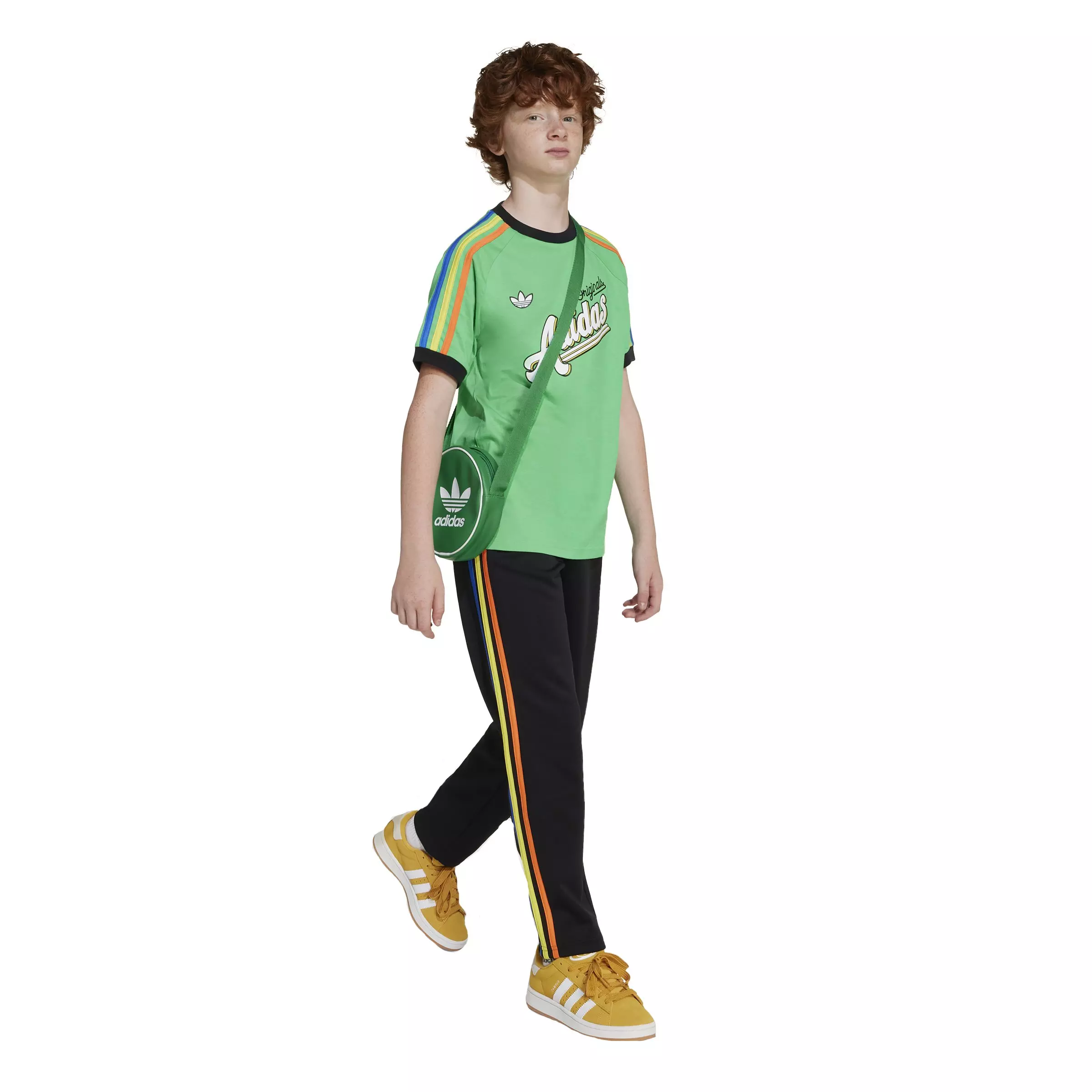 adidas Originals Big Kids' 3-Stripes T-Shirt - Green - GREEN