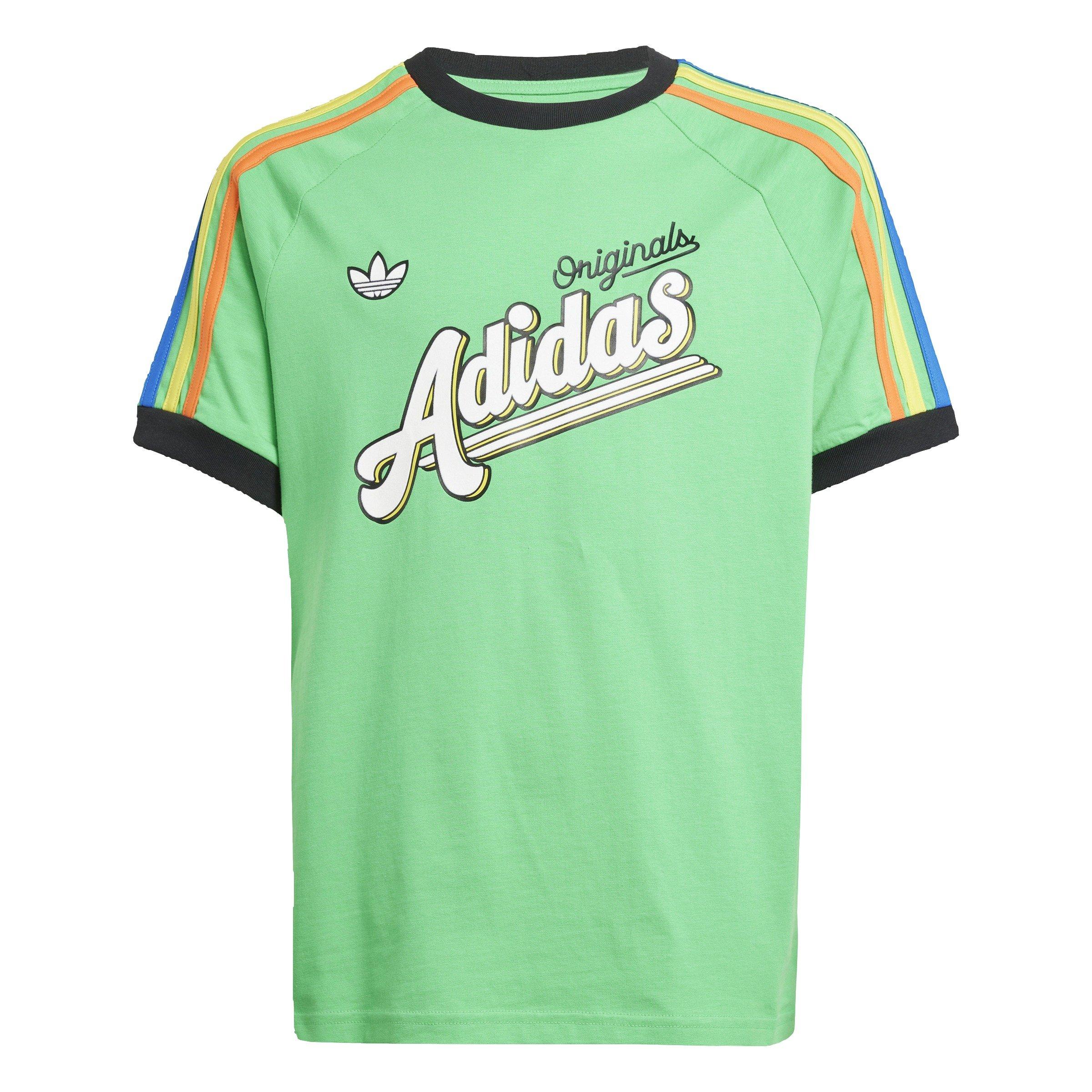 adidas Originals 3-Stripes Big Kids' Green T-Shirt