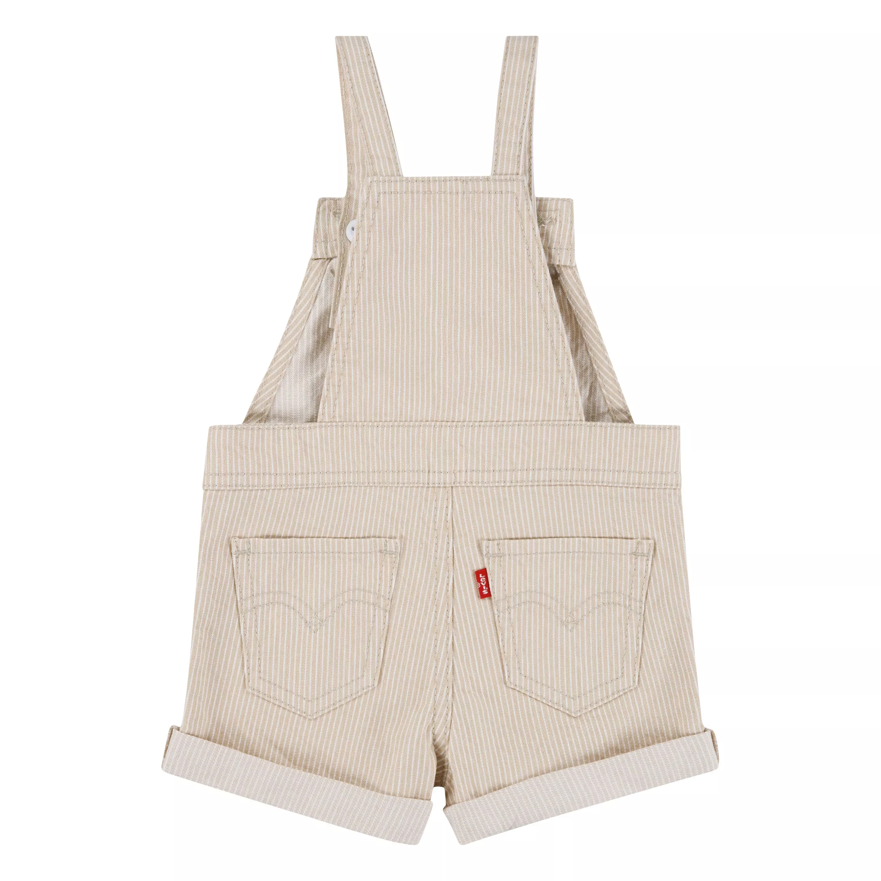 Levi's Infant Girls' Knot Strap Cream Wash Denim Shortalls - CREAM