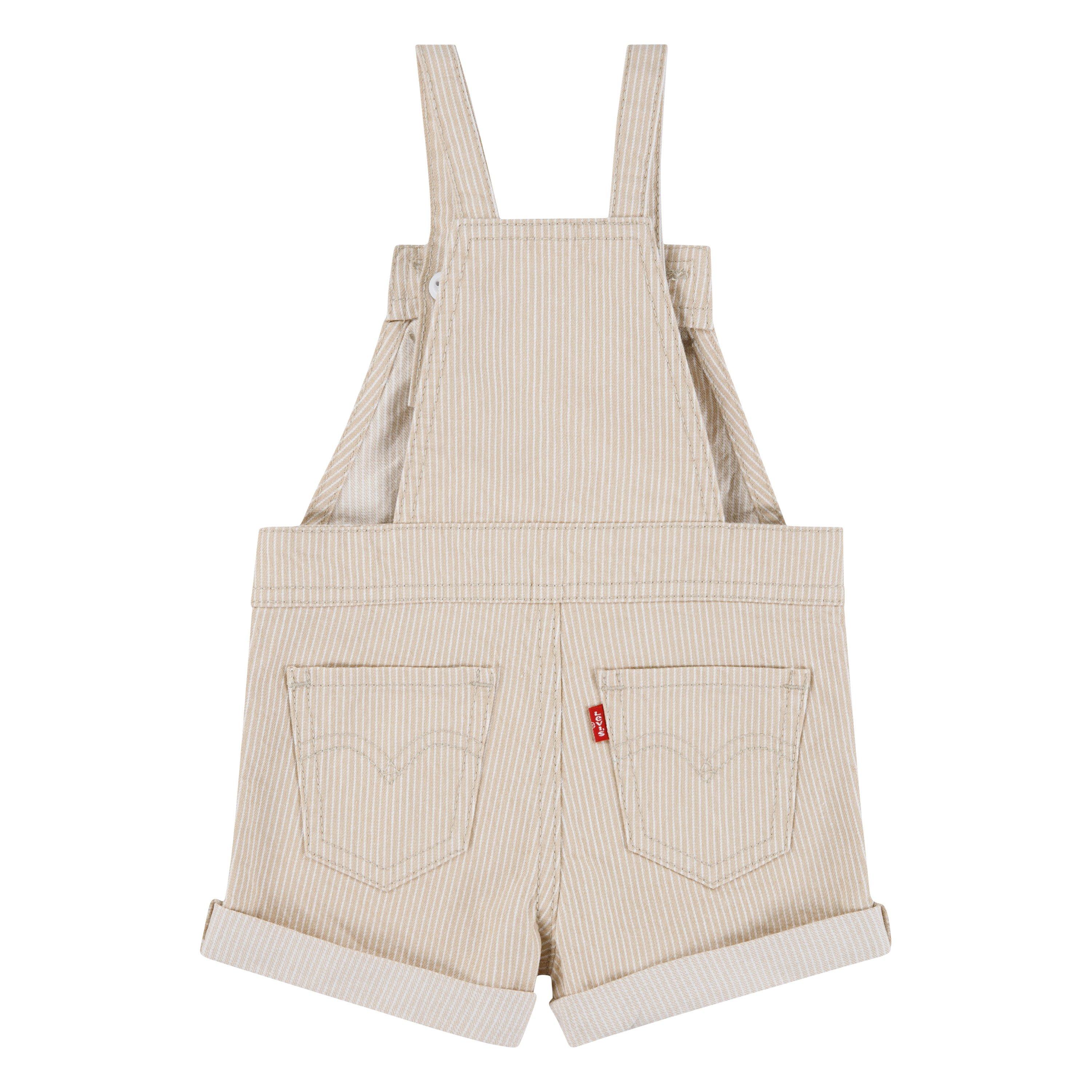 Levi's Knot Strap Infant Girls' Cream Wash Denim Shortalls