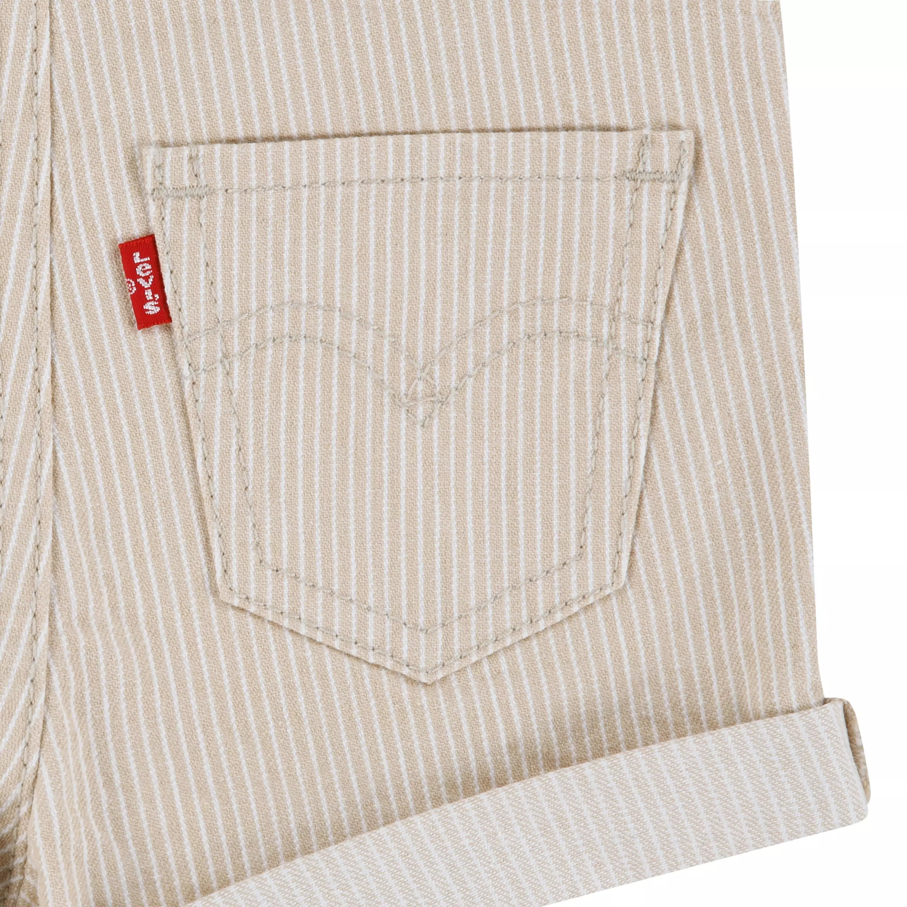 Levi's Infant Girls' Knot Strap Cream Wash Denim Shortalls - CREAM