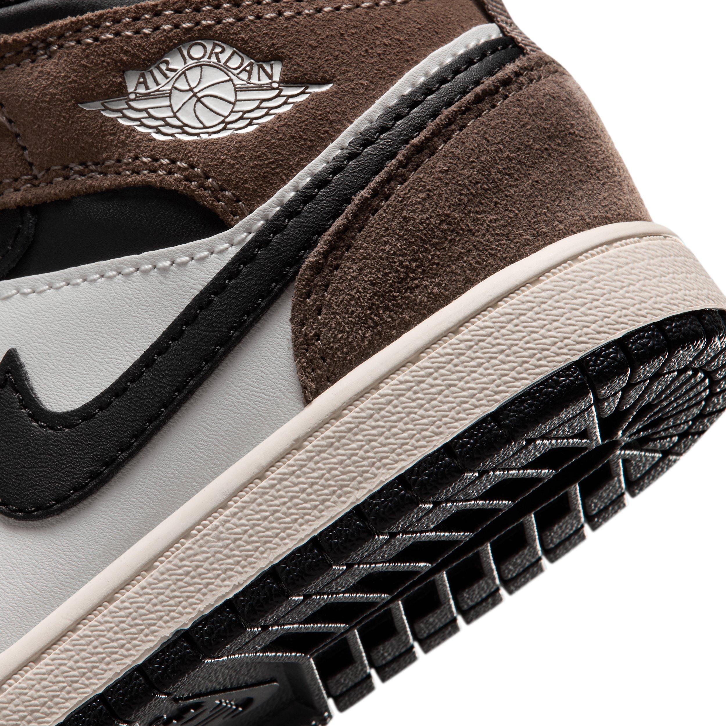 Jordan 1 Mid "Black/Palomino/University Red/Phantom" Preschool Boys' Shoe - BLACK/PALOMINO/RED/PHANTOM