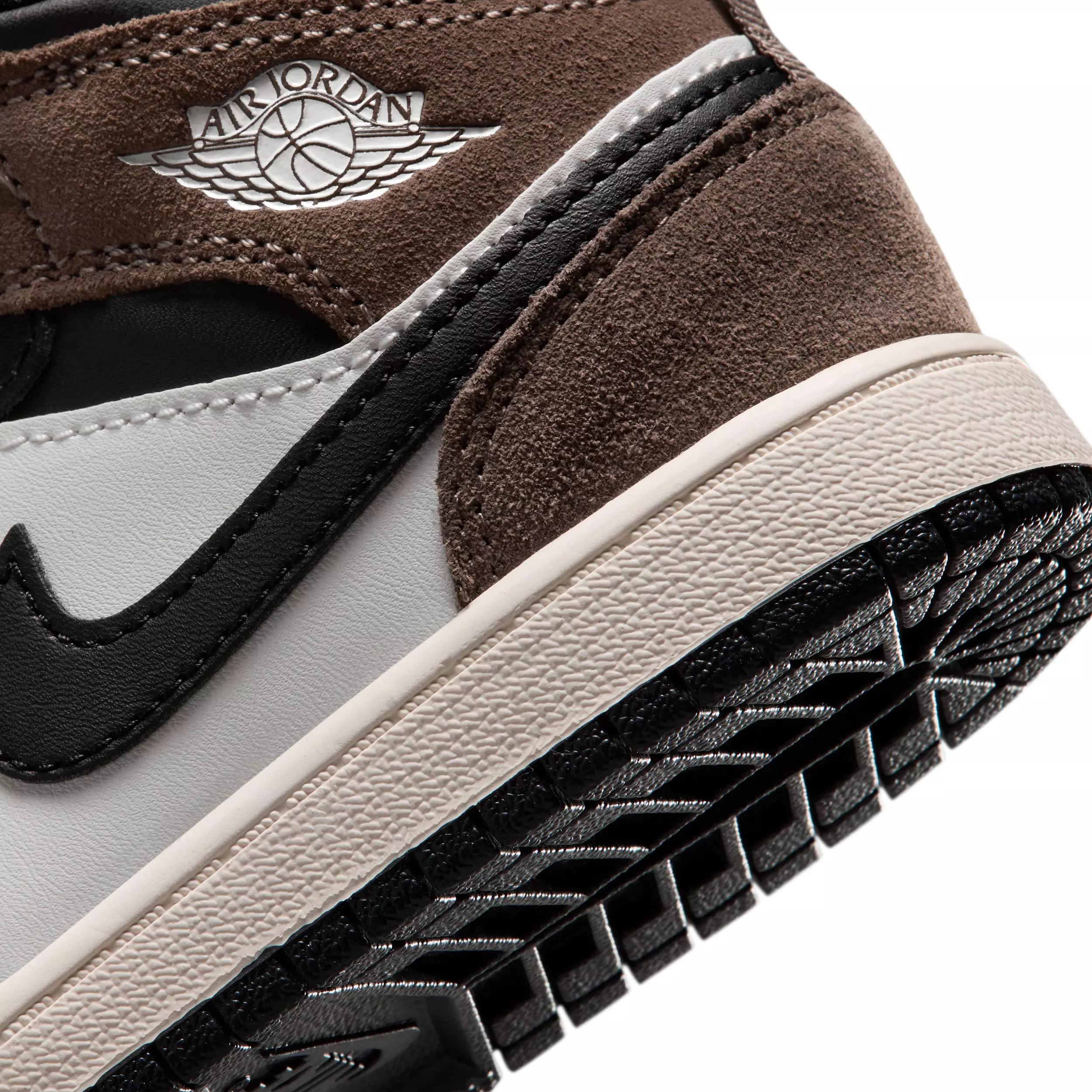 Jordan 1 Mid "Black/Palomino/University Red/Phantom" Preschool Boys' Shoe - BLACK/PALOMINO/RED/PHANTOM