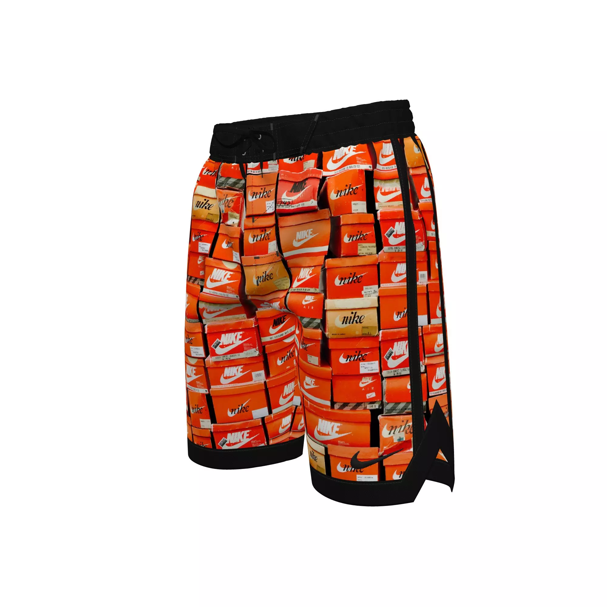 Nike Big Boys' Swim Shoe Box 7" Volley Swim Shorts - Orange - ORANGE